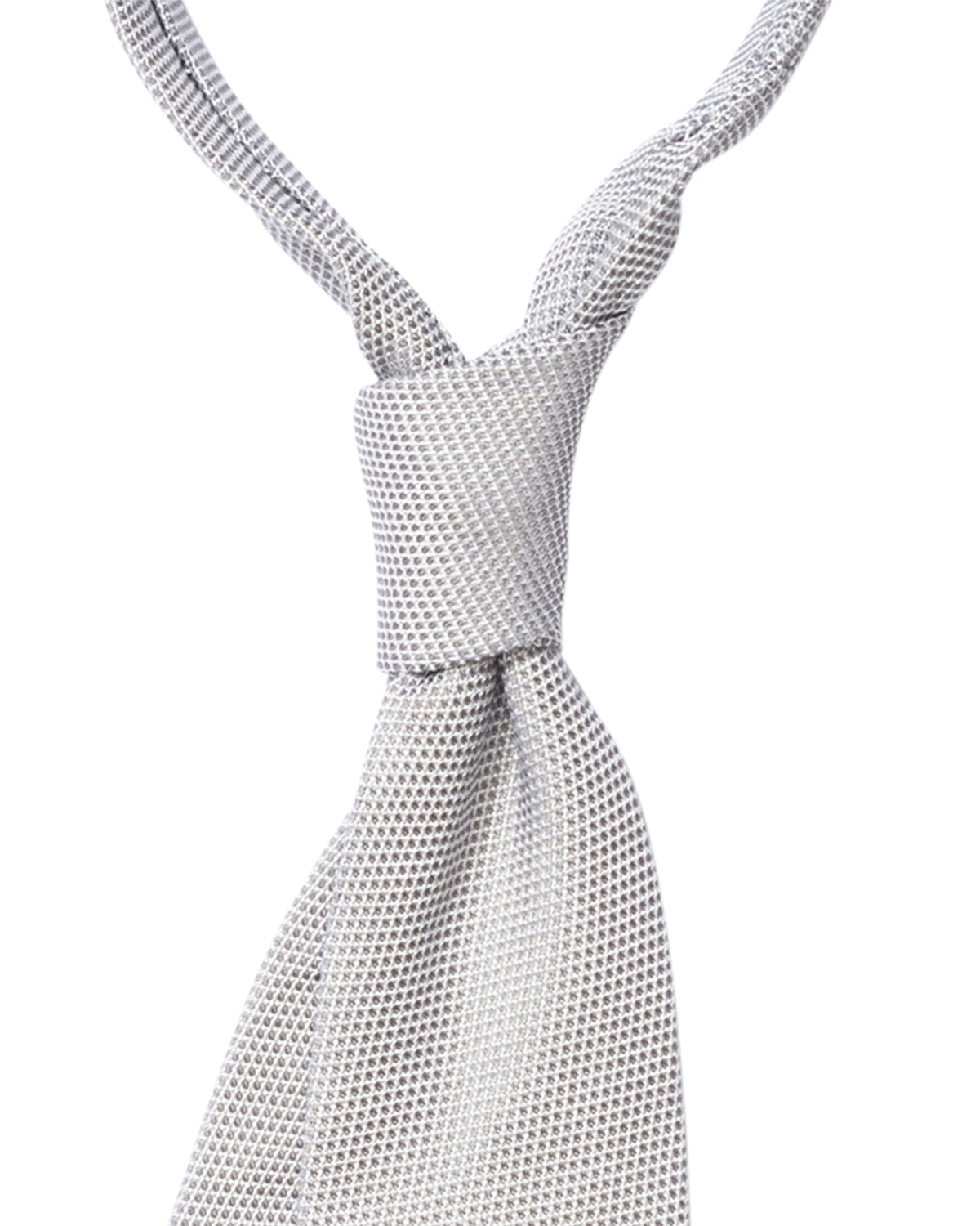 Silver Small Grenadine Tie