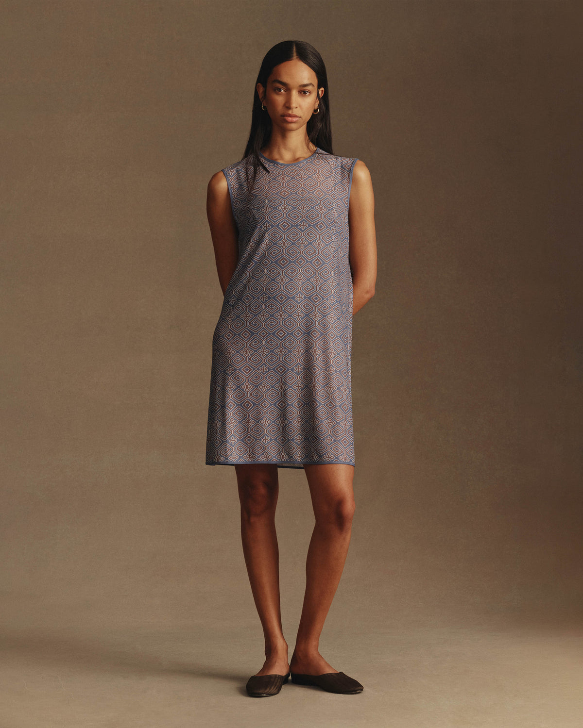 Tamsin Dress - Slate Blue Papori