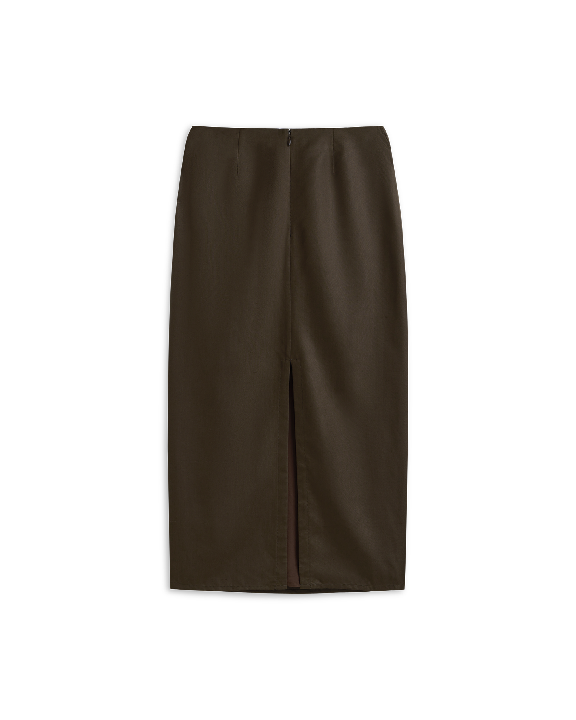 Tia Skirt - Chocolate Dupioni
