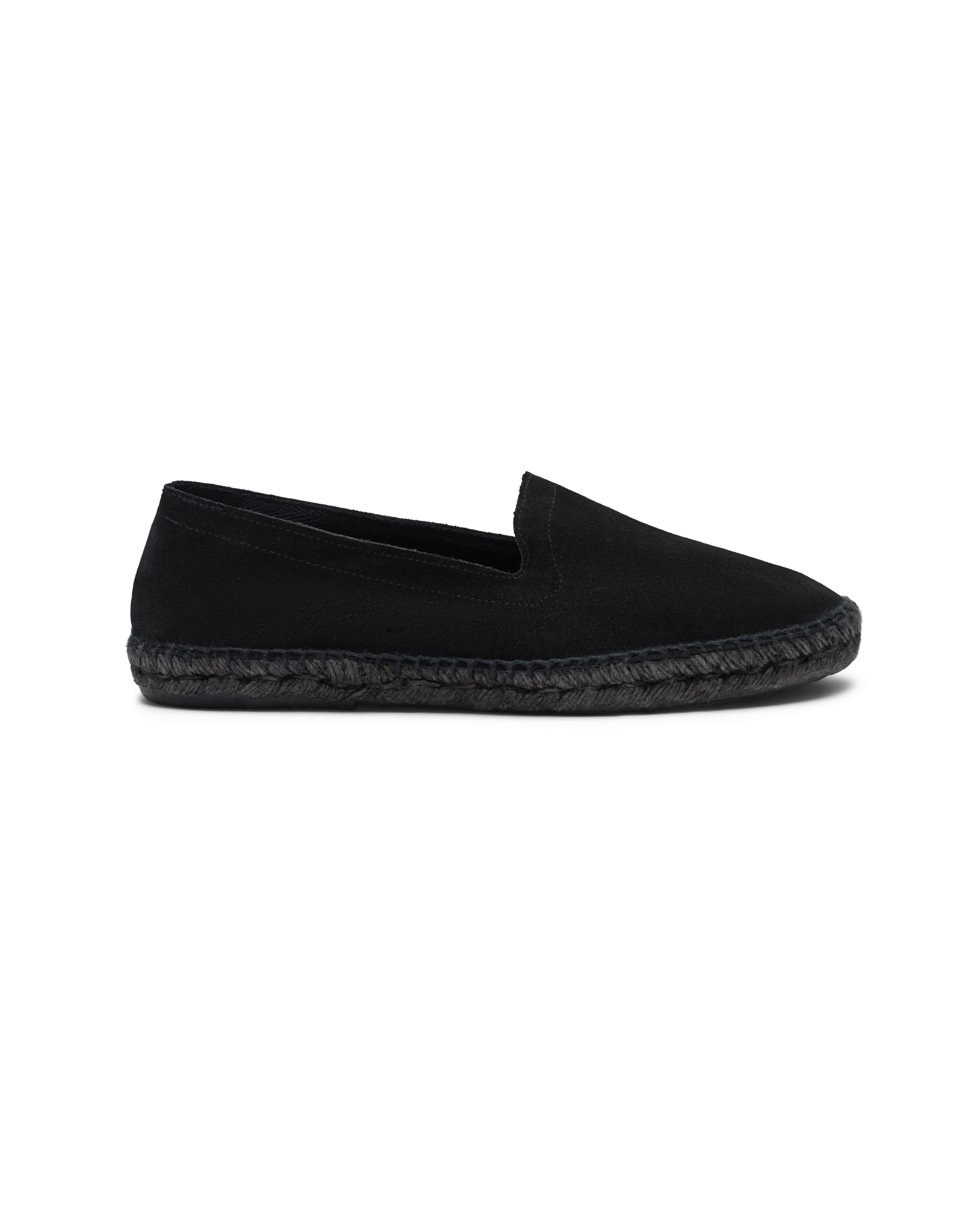 Suede Tonal Espadrille - Black