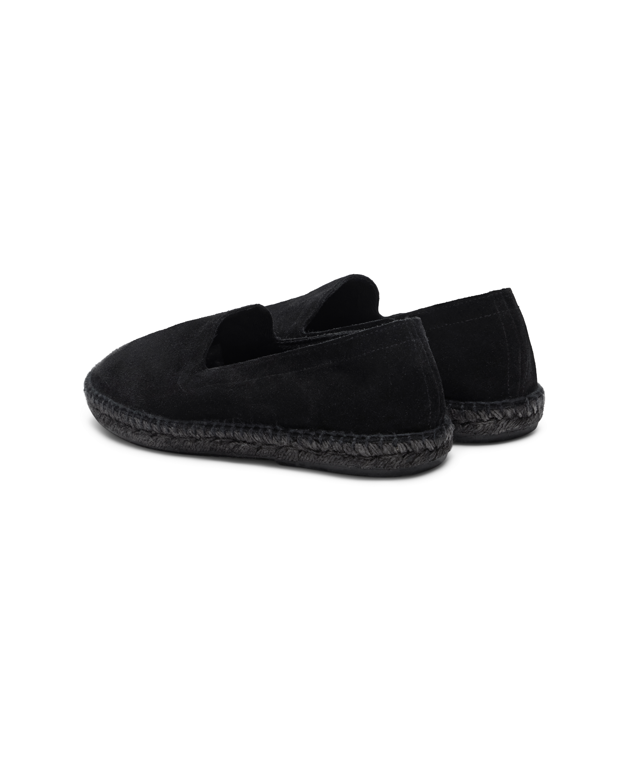 Suede Tonal Espadrille - Black