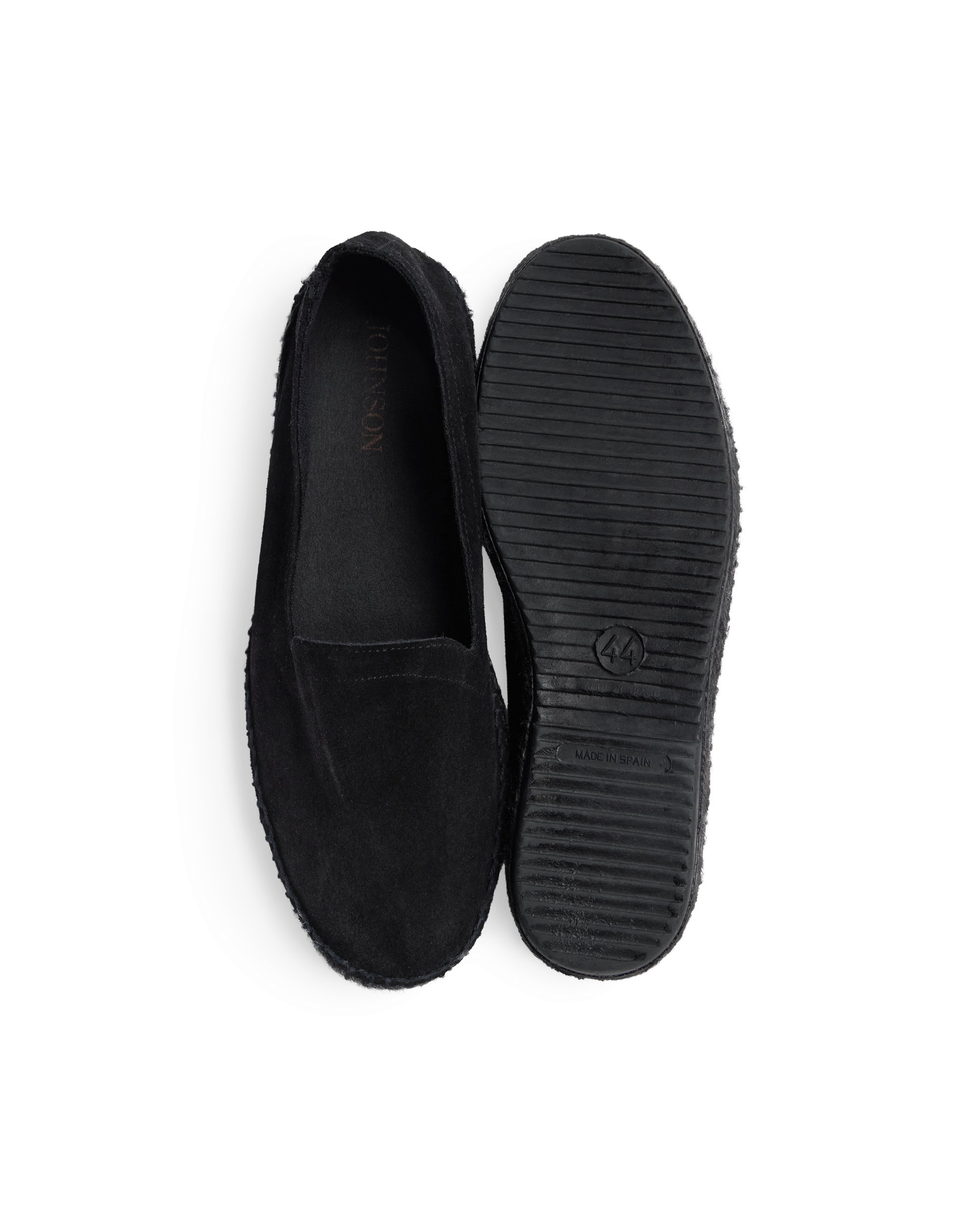 Suede Tonal Espadrille - Black