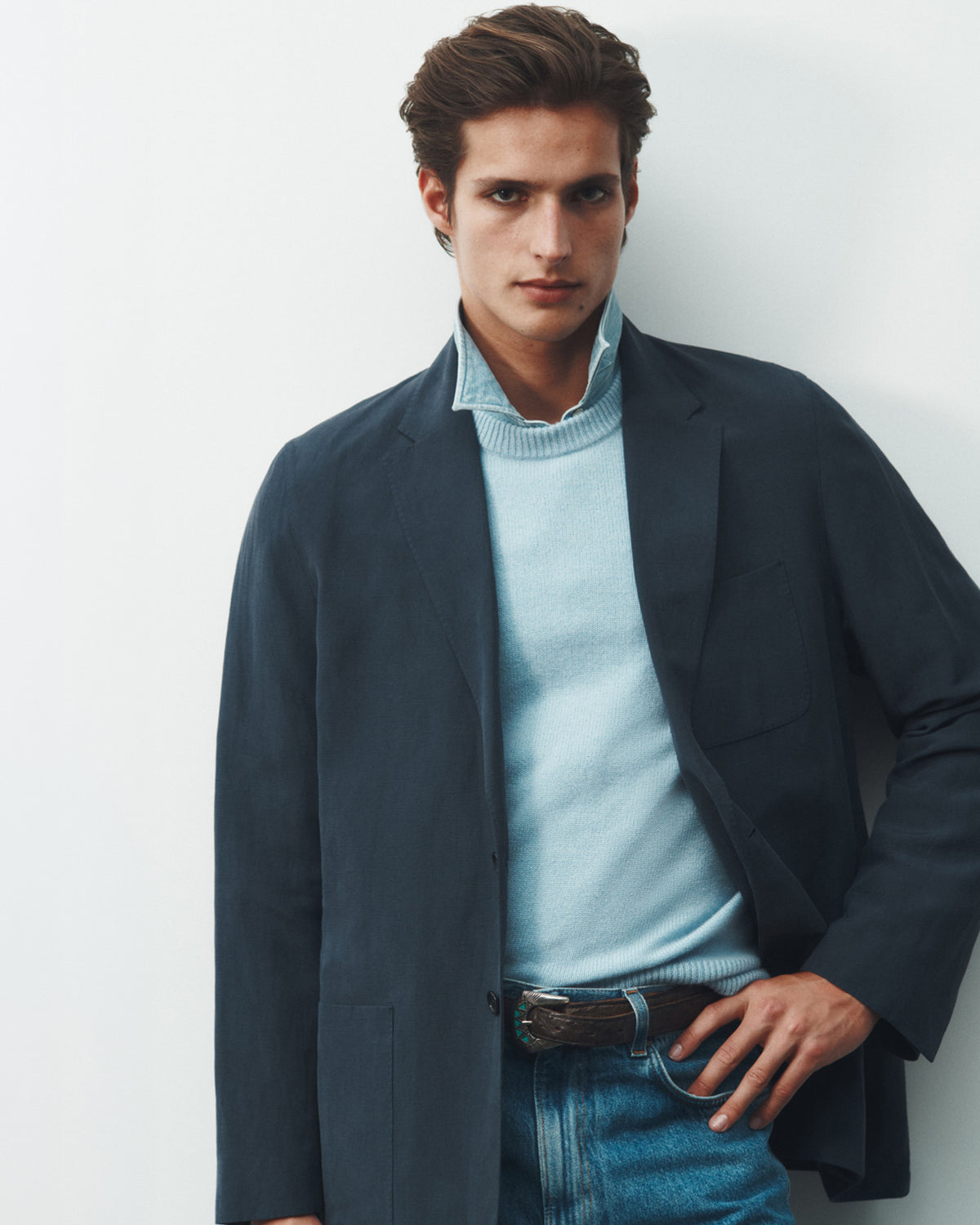 Cashmere Crew Neck - Powder Blue