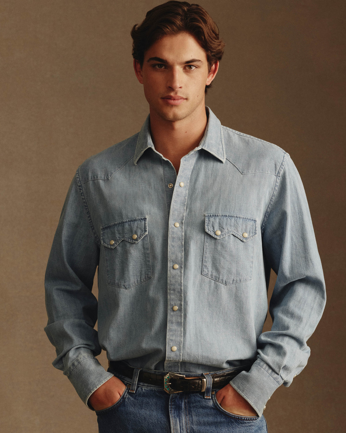Western Shirt - Washed Denim