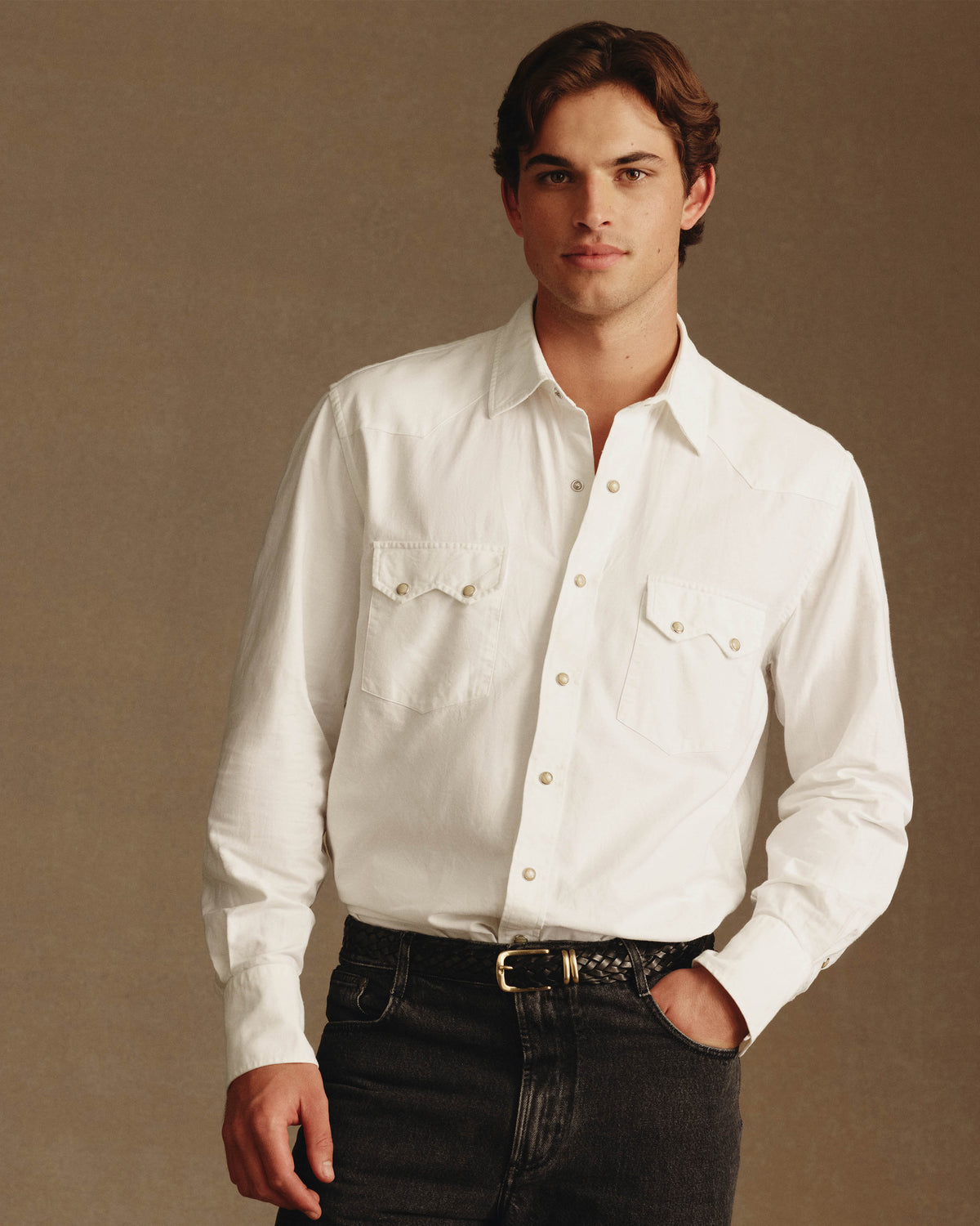 Western Shirt - White Oxford