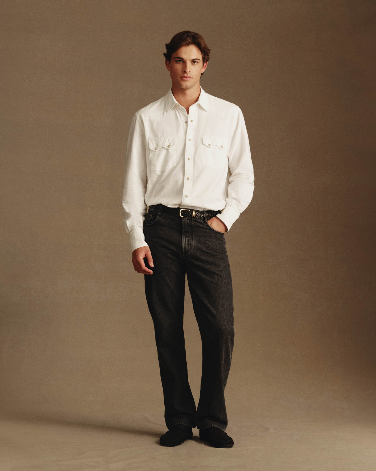 Western Shirt - White Oxford