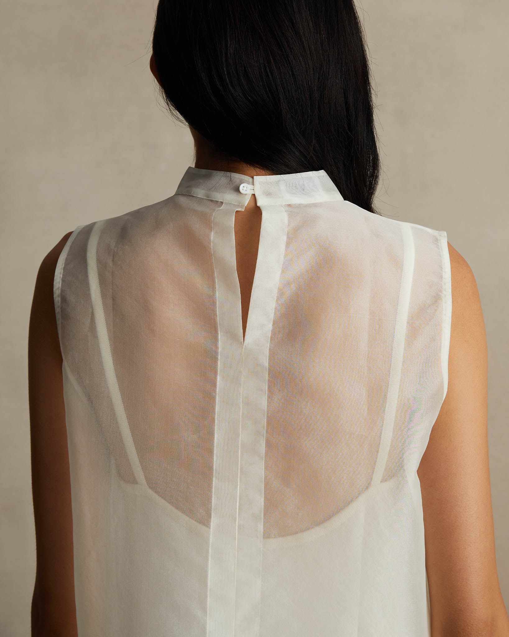 Organza Devon Top - White