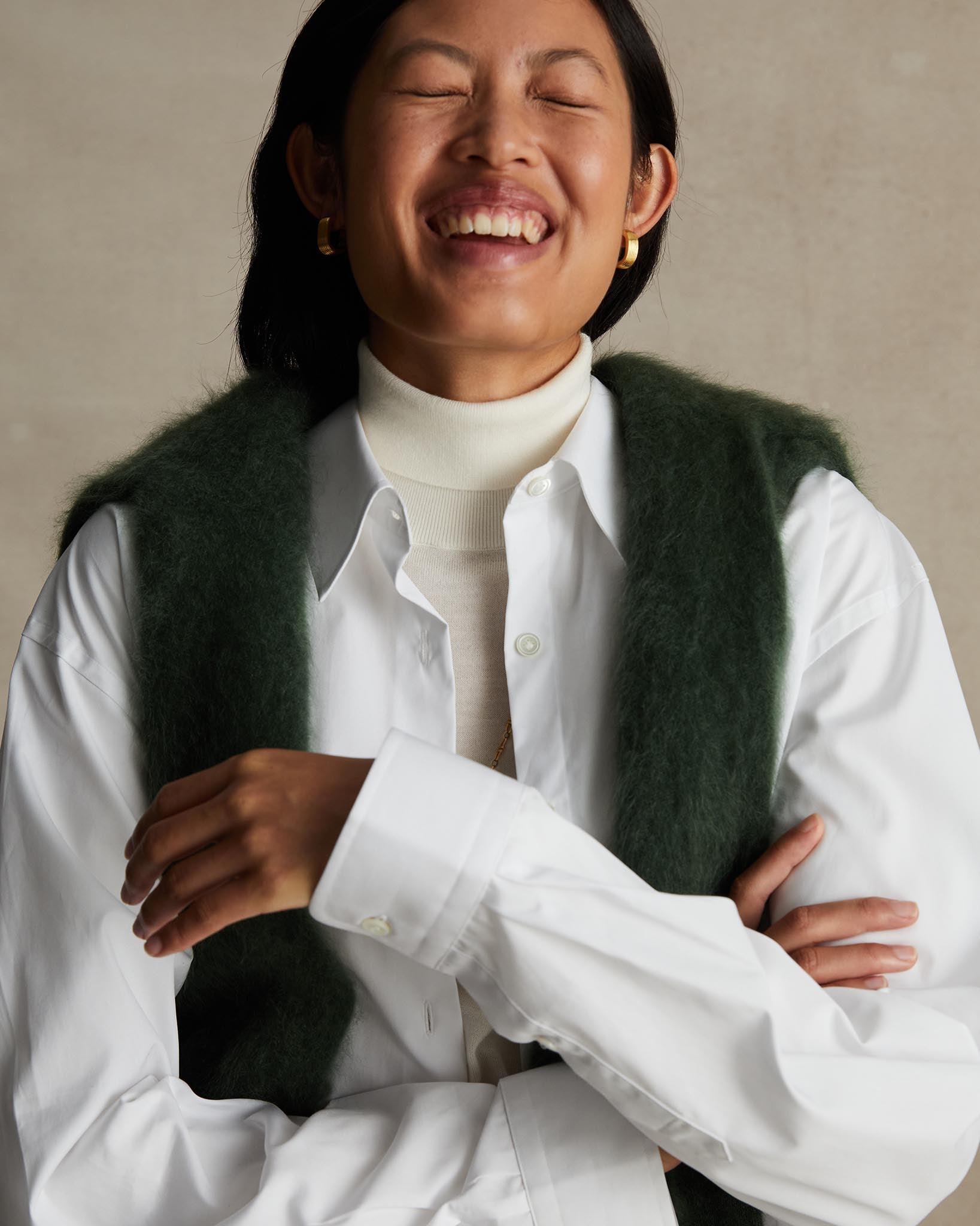 Oversized Shirt - White Poplin