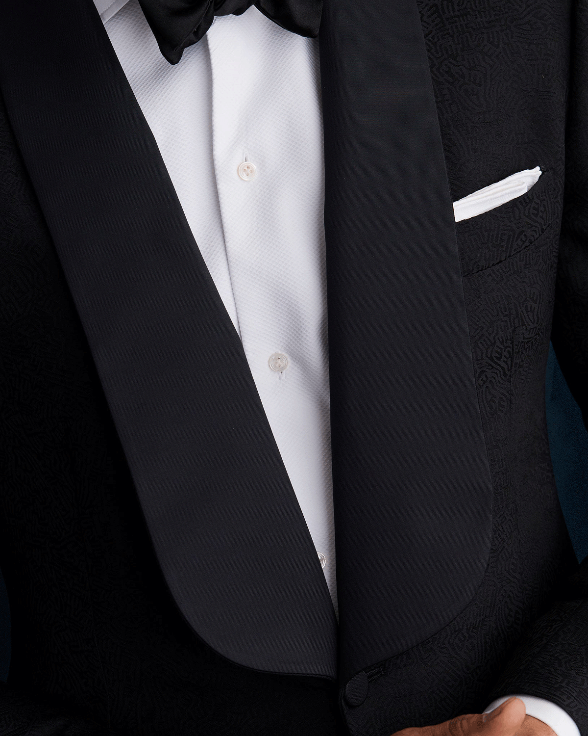 White Linen Pocket Square