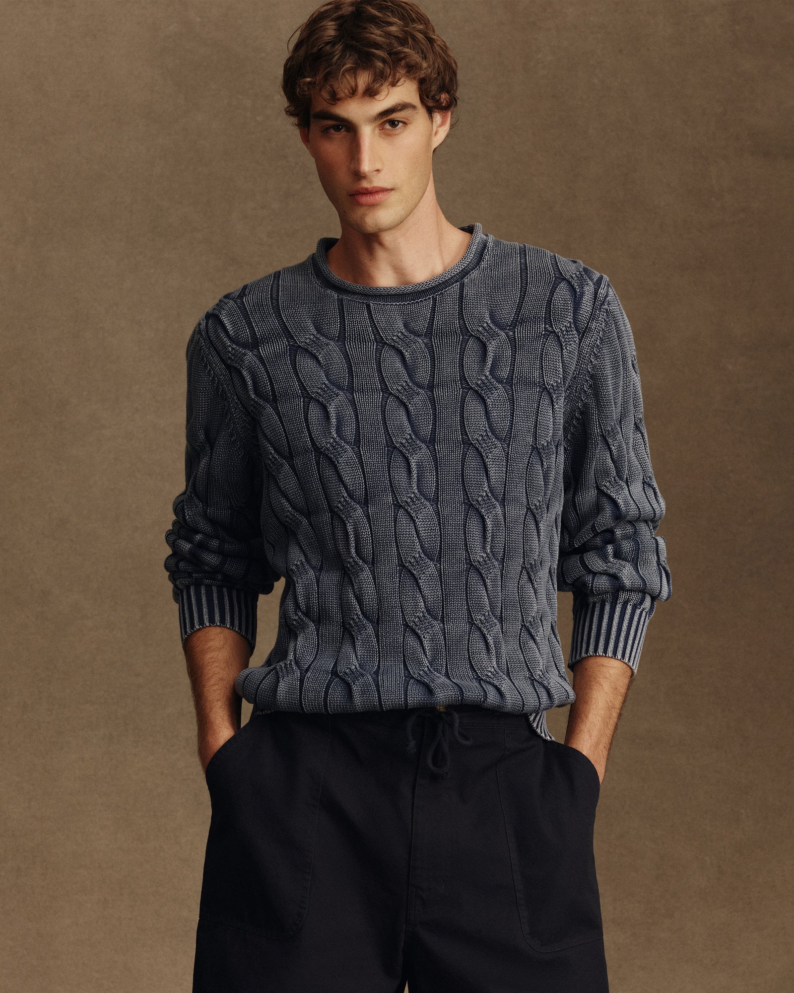 Yachtie Cable Sweater - Navy