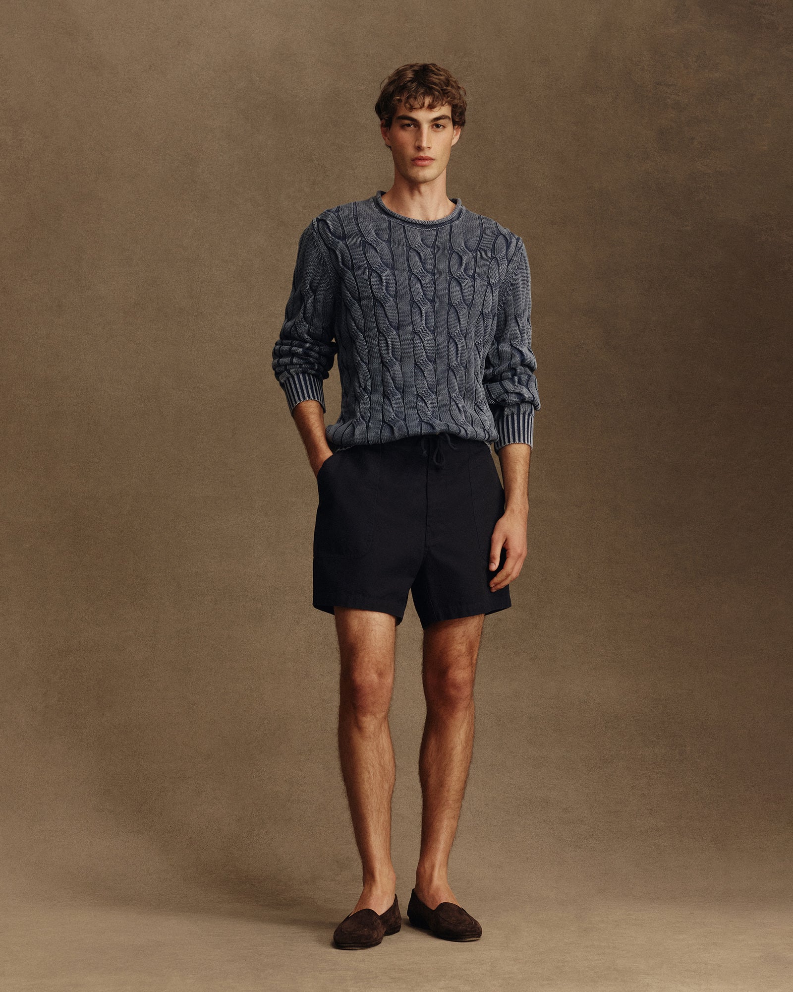Yachtie Cable Sweater - Navy