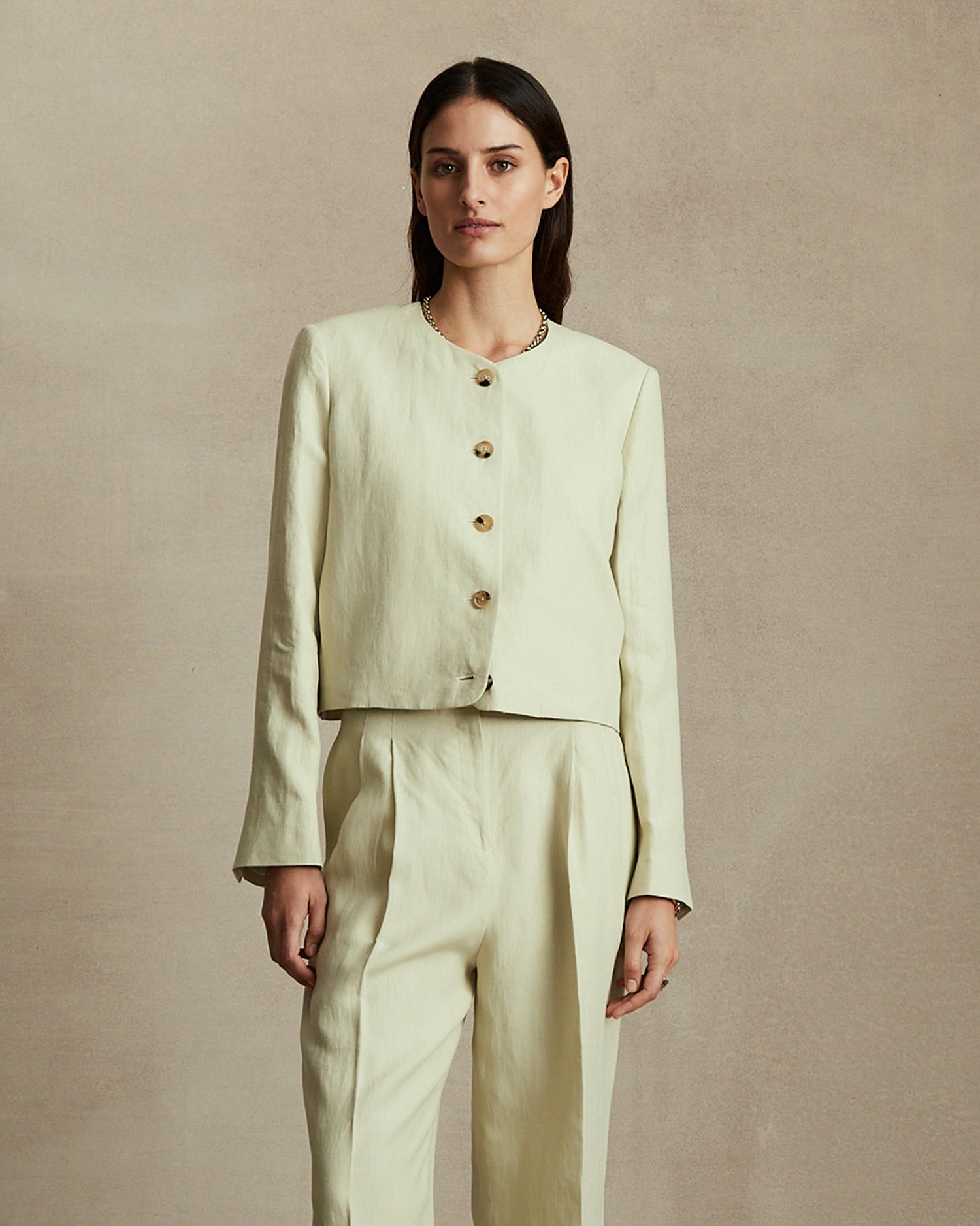 New Corta Jacket - Beige Linen