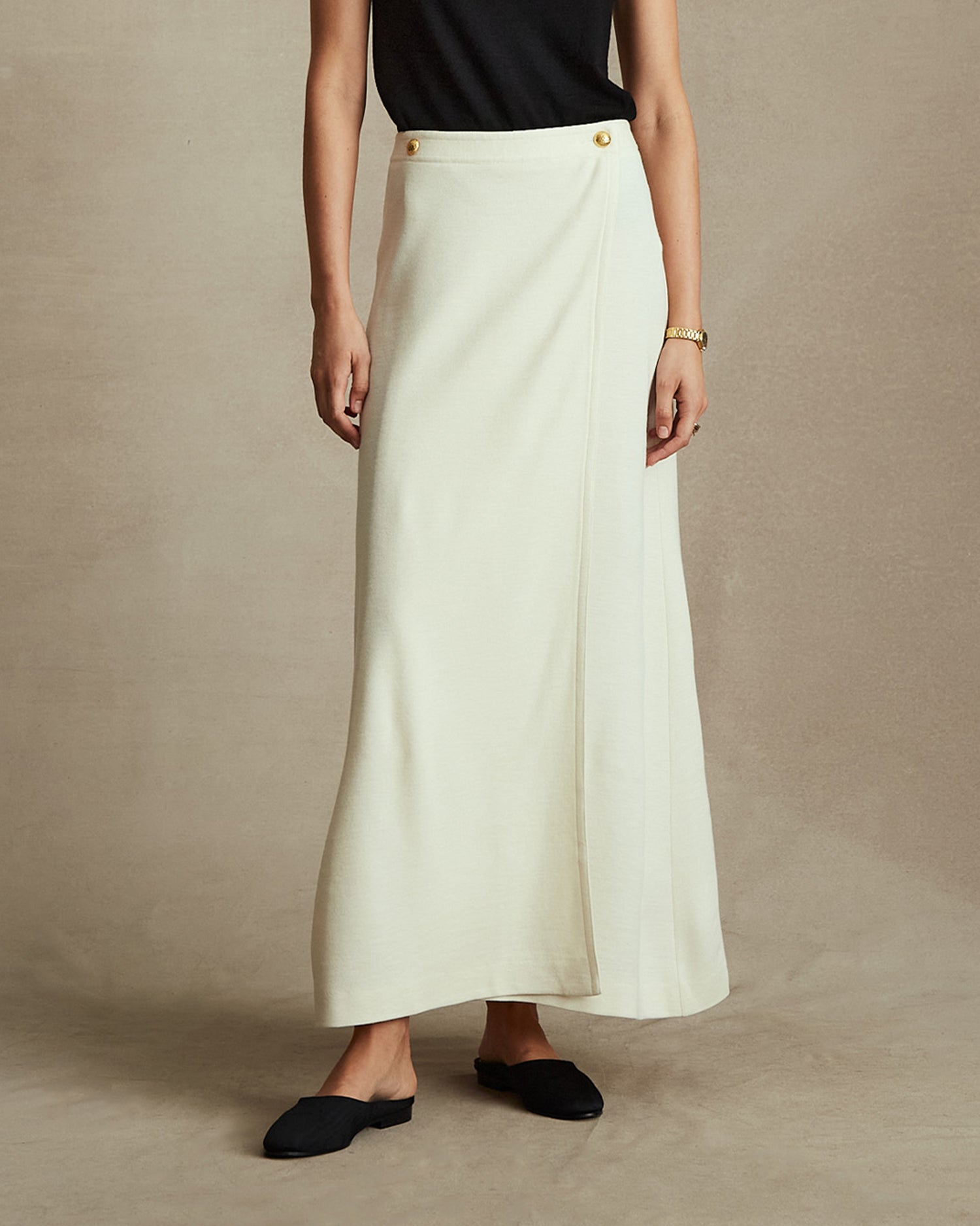Rose Wrap Skirt - Off White