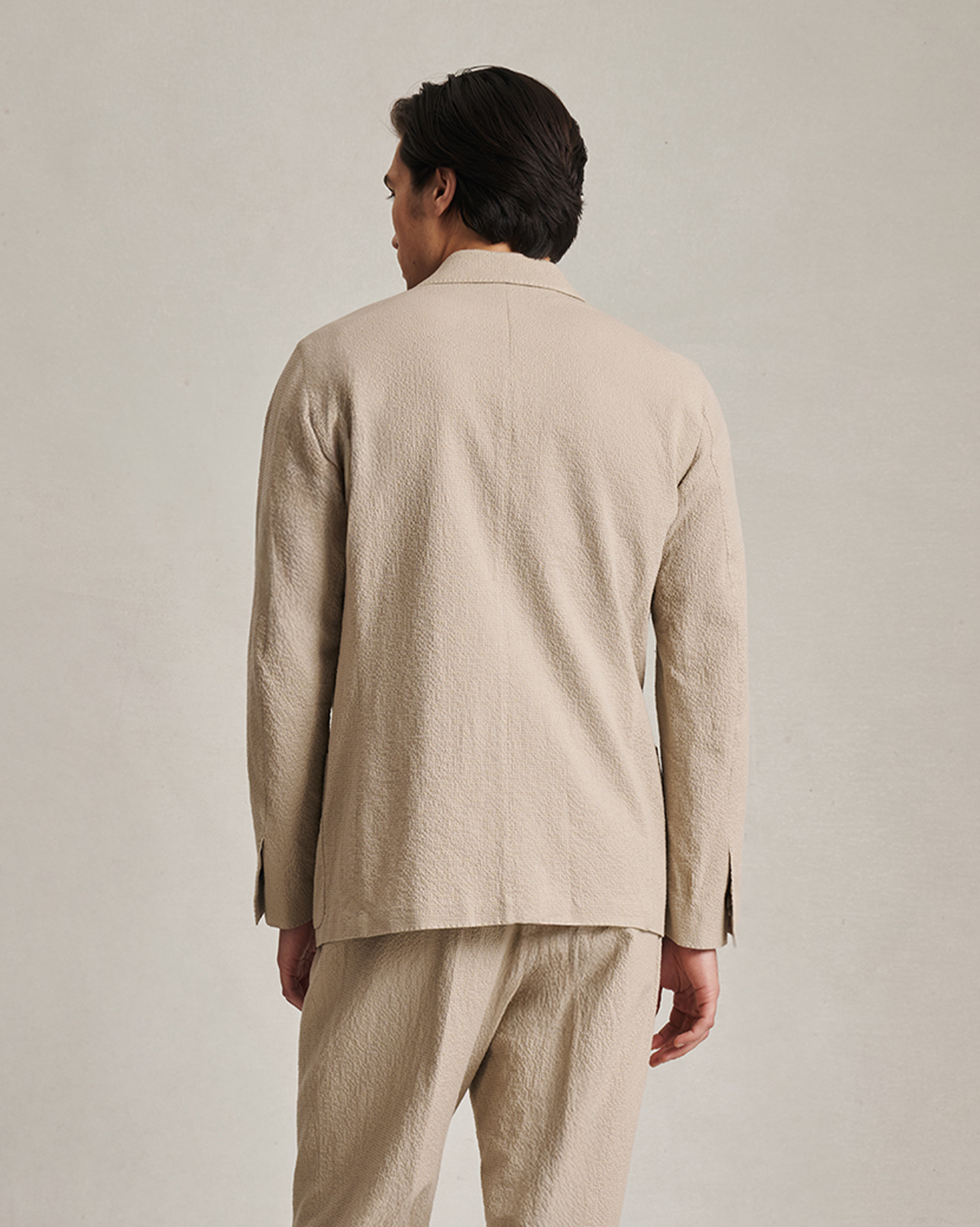 Slack Jacket - Taupe Seersucker