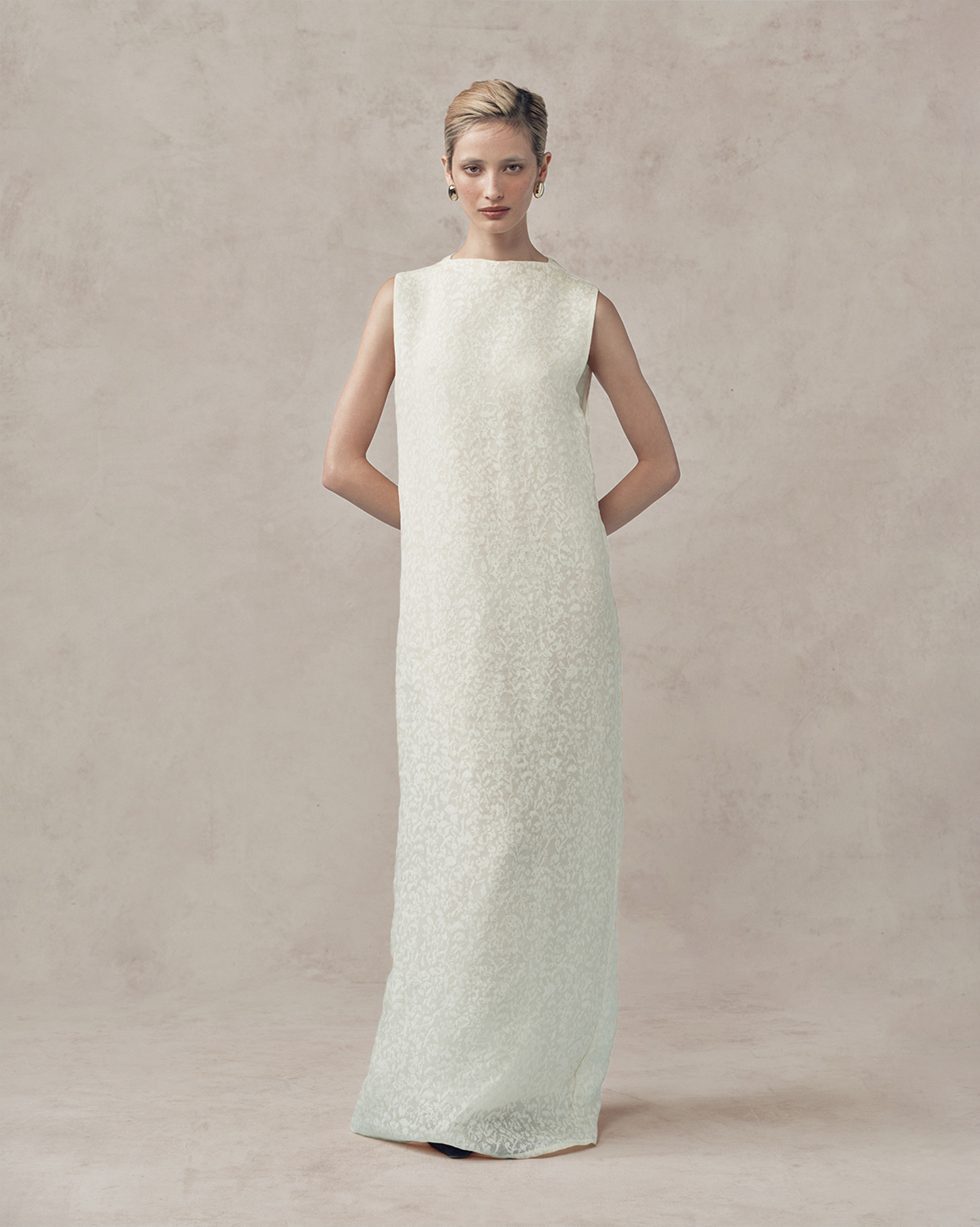 Mara Boat Neck Maxi Dress - Cloud