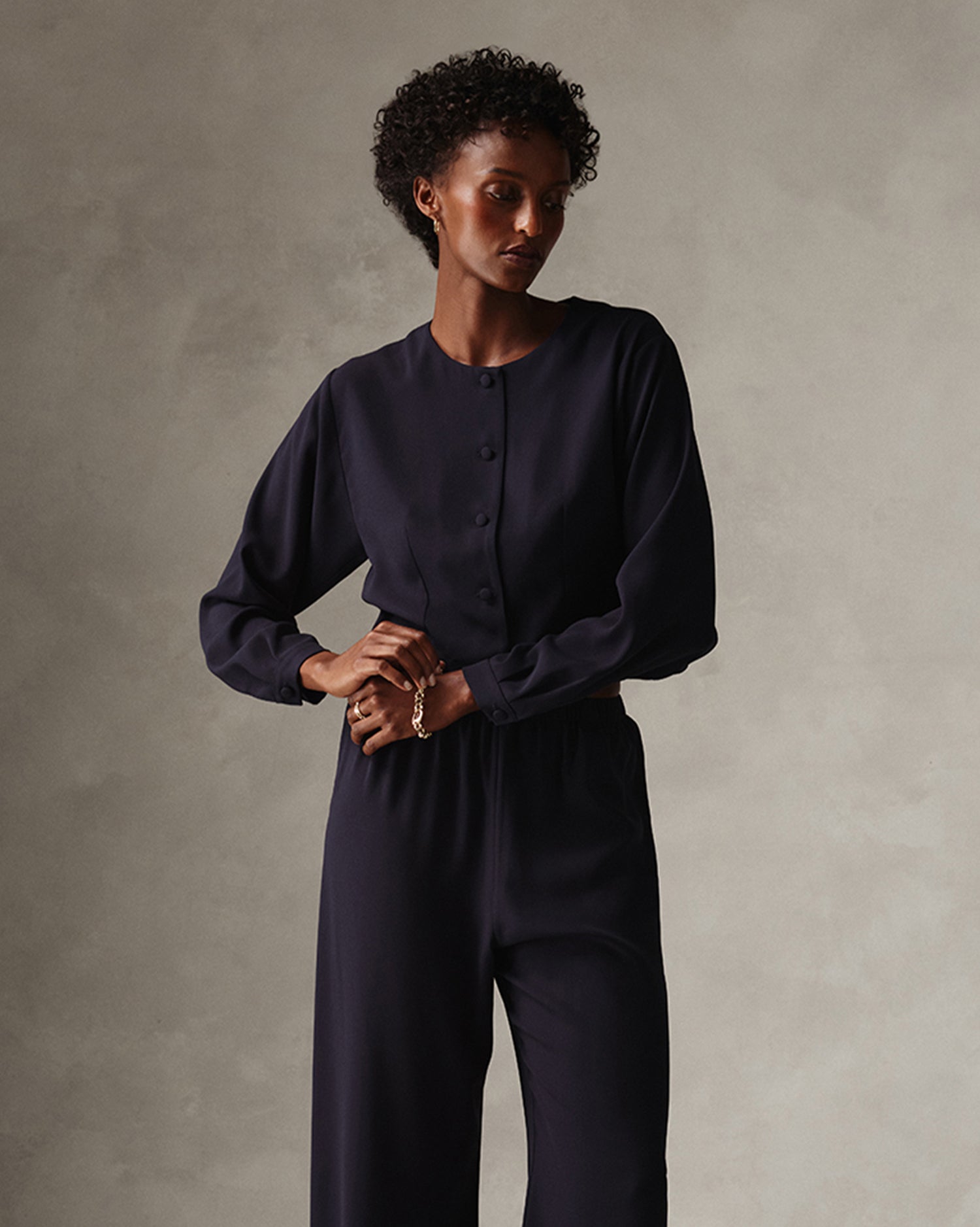 Florence Blouse - Navy