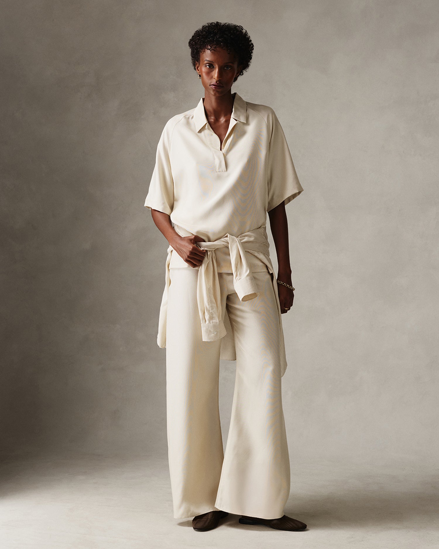 New Marella Trouser - Beige Dupioni