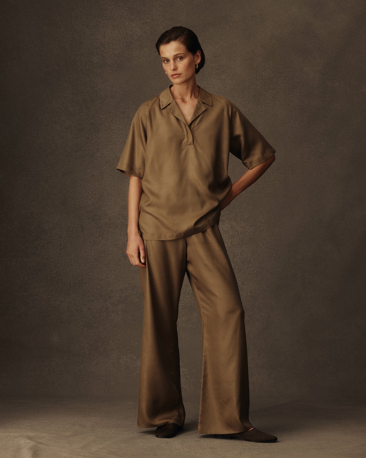 Montana Baseball Shirt - Taupe Dupioni