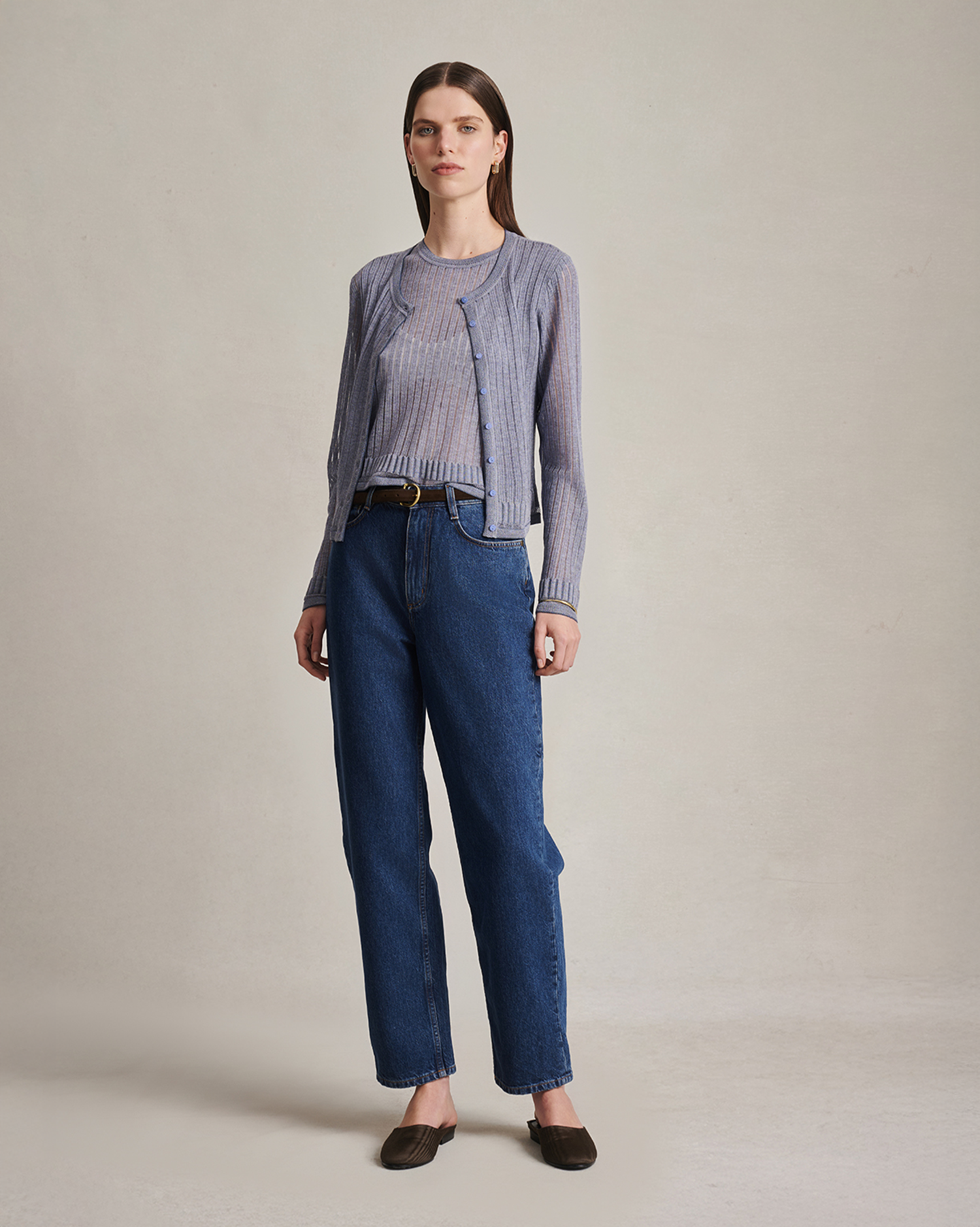 Edie Cardigan - Flores Blue