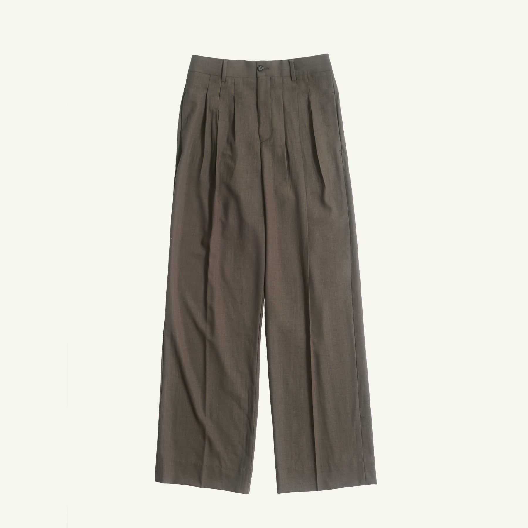 Ava Pleated Trouser - Dark Moss