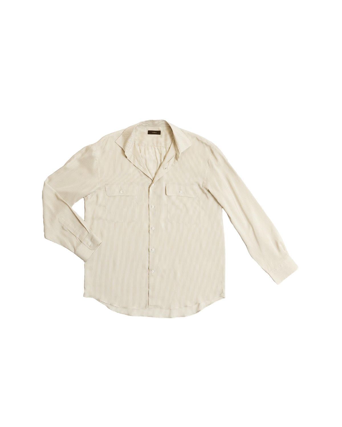 Camilla Shirt - Beige Stripe Silk