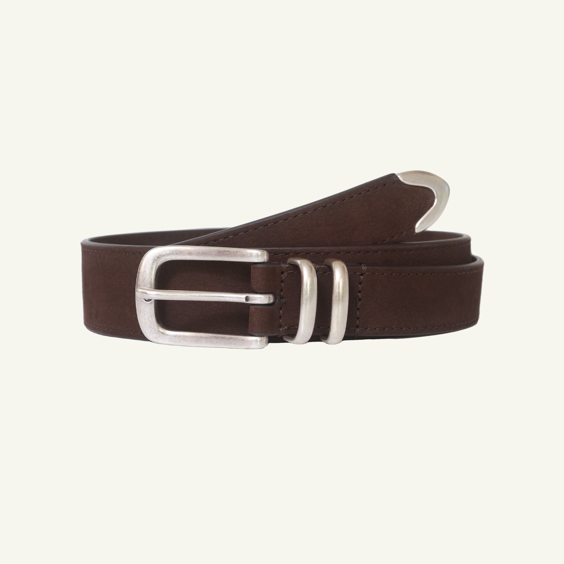 Nubuck Leather Belt - Cocoa