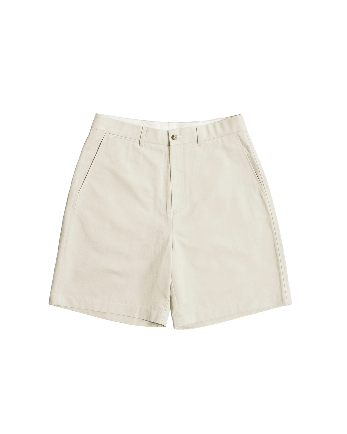 Flat Front Chino Shorts - Beige