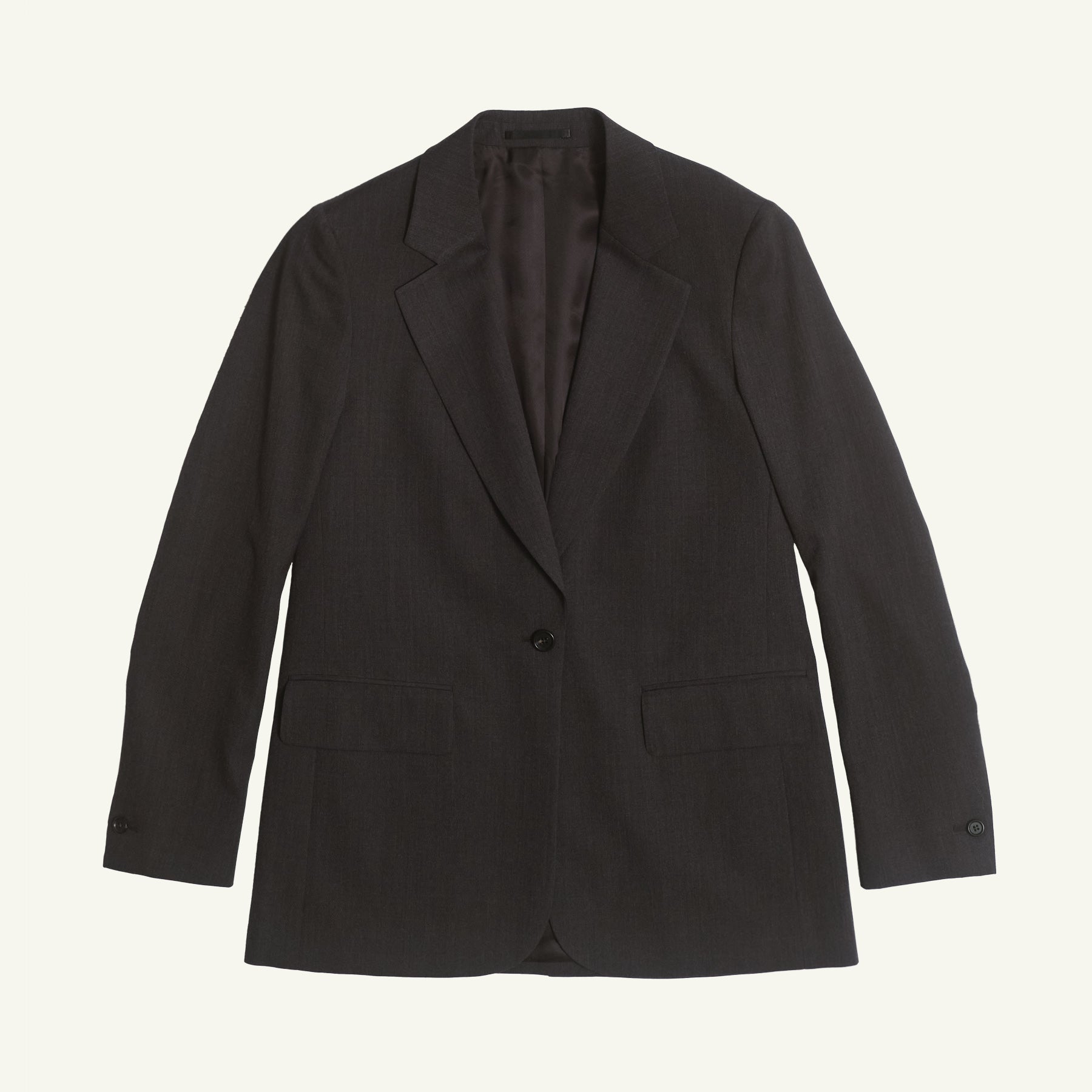 Georgia House Cut Blazer - Charcoal Wool Twill