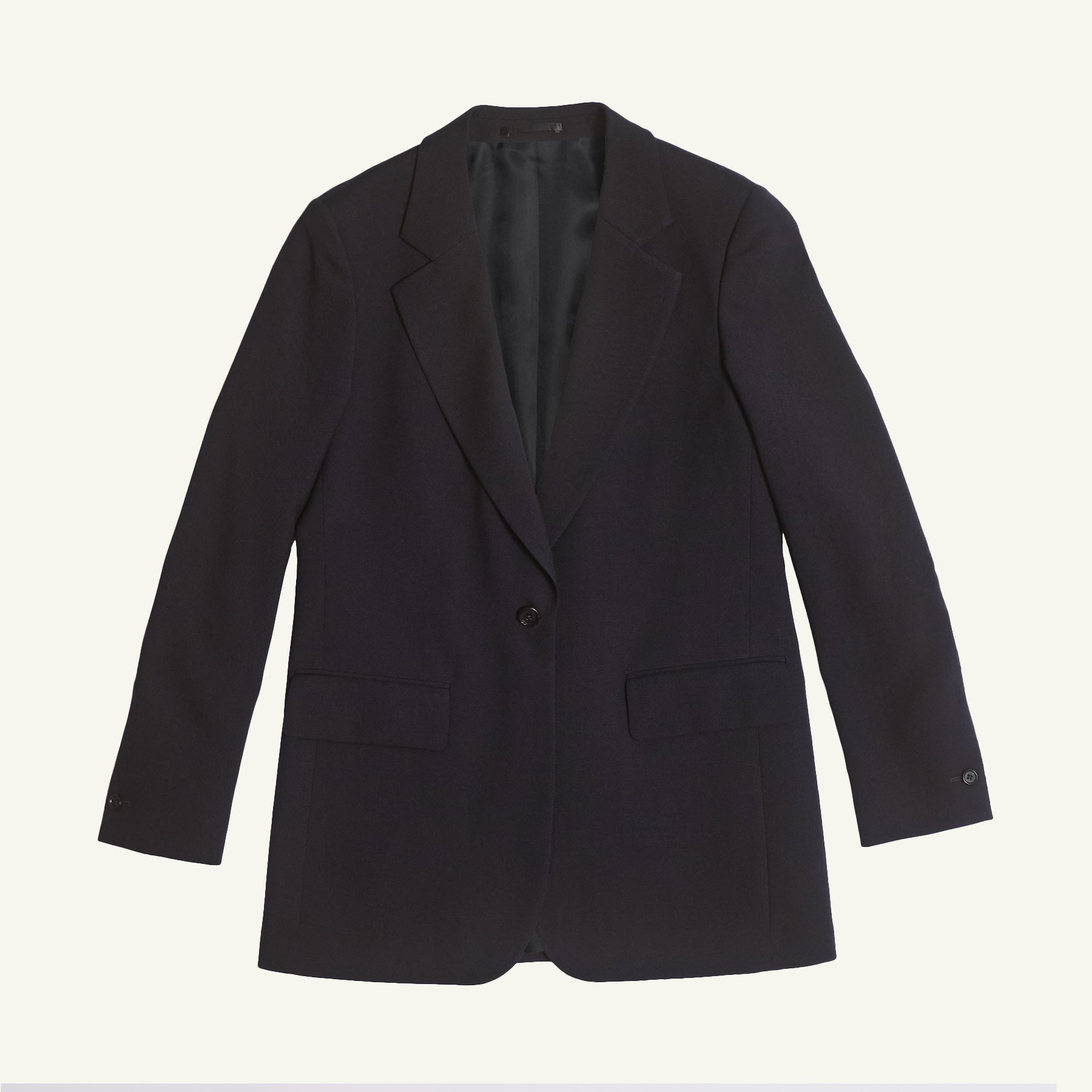 Georgia House Cut Blazer - Navy Wool Twill