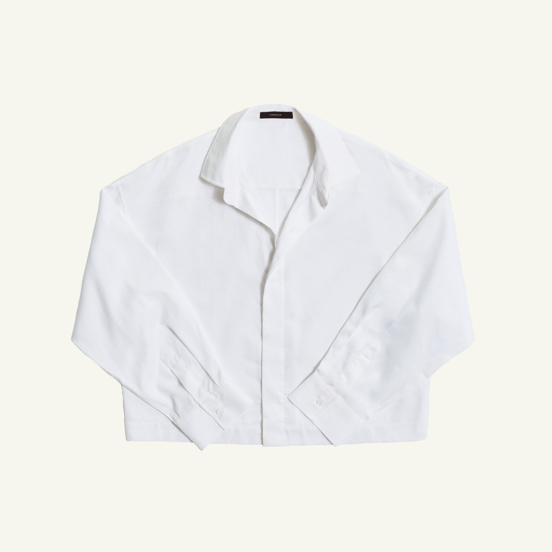 Nina Cropped Shirt - White Pique