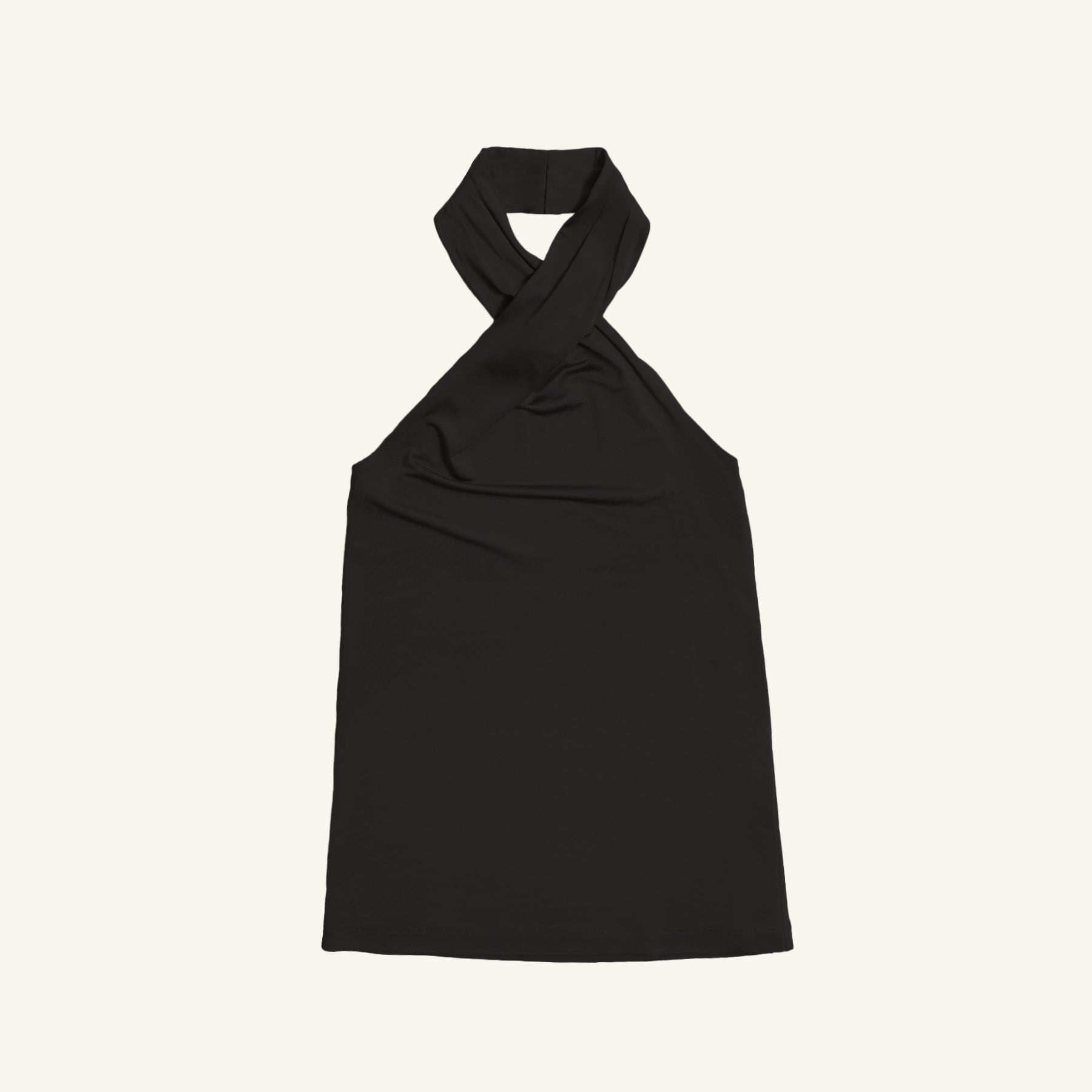 Sarah Jersey Halter Top - Black