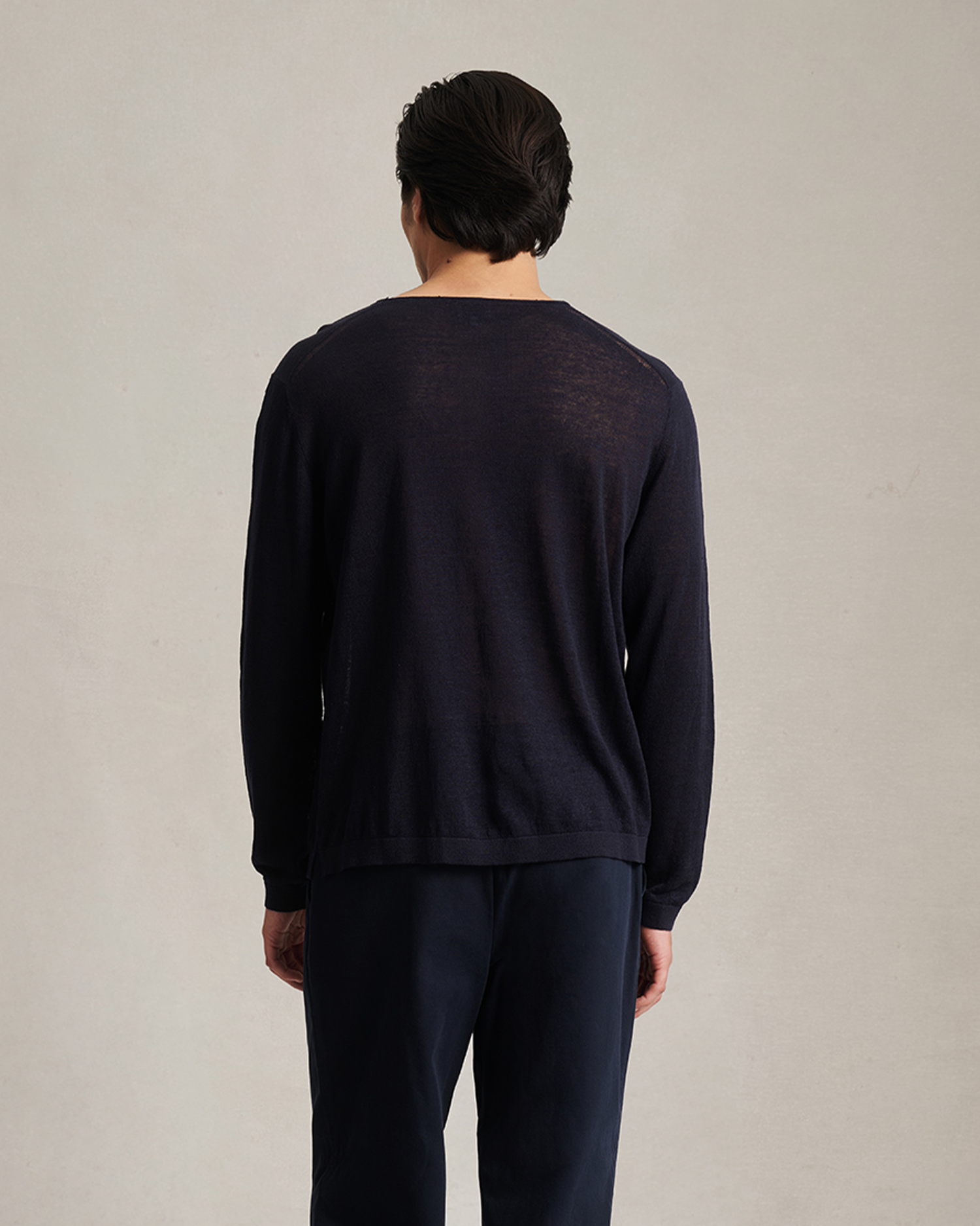Linen Sweater - Navy