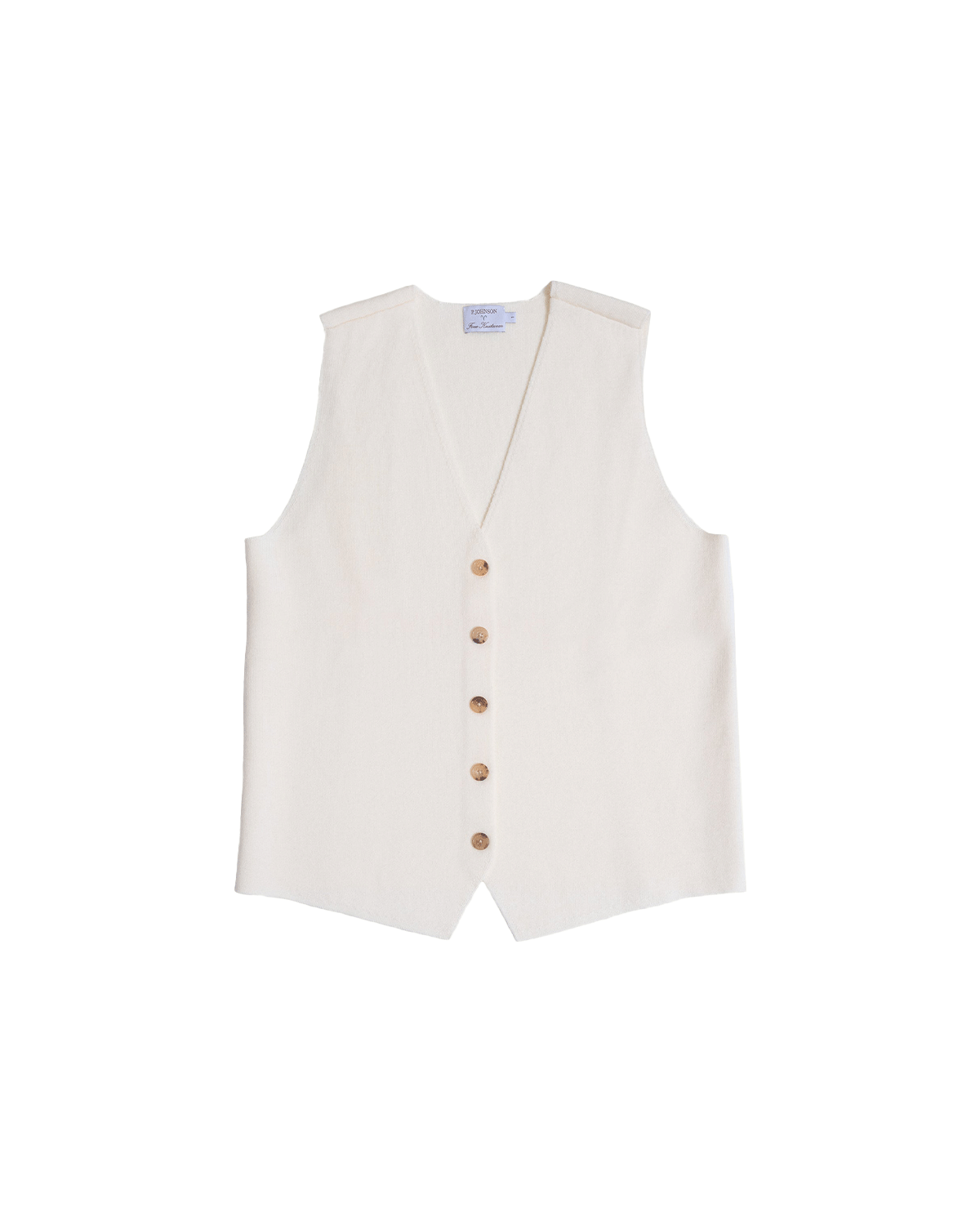 Merino Knit Waistcoat - Cream