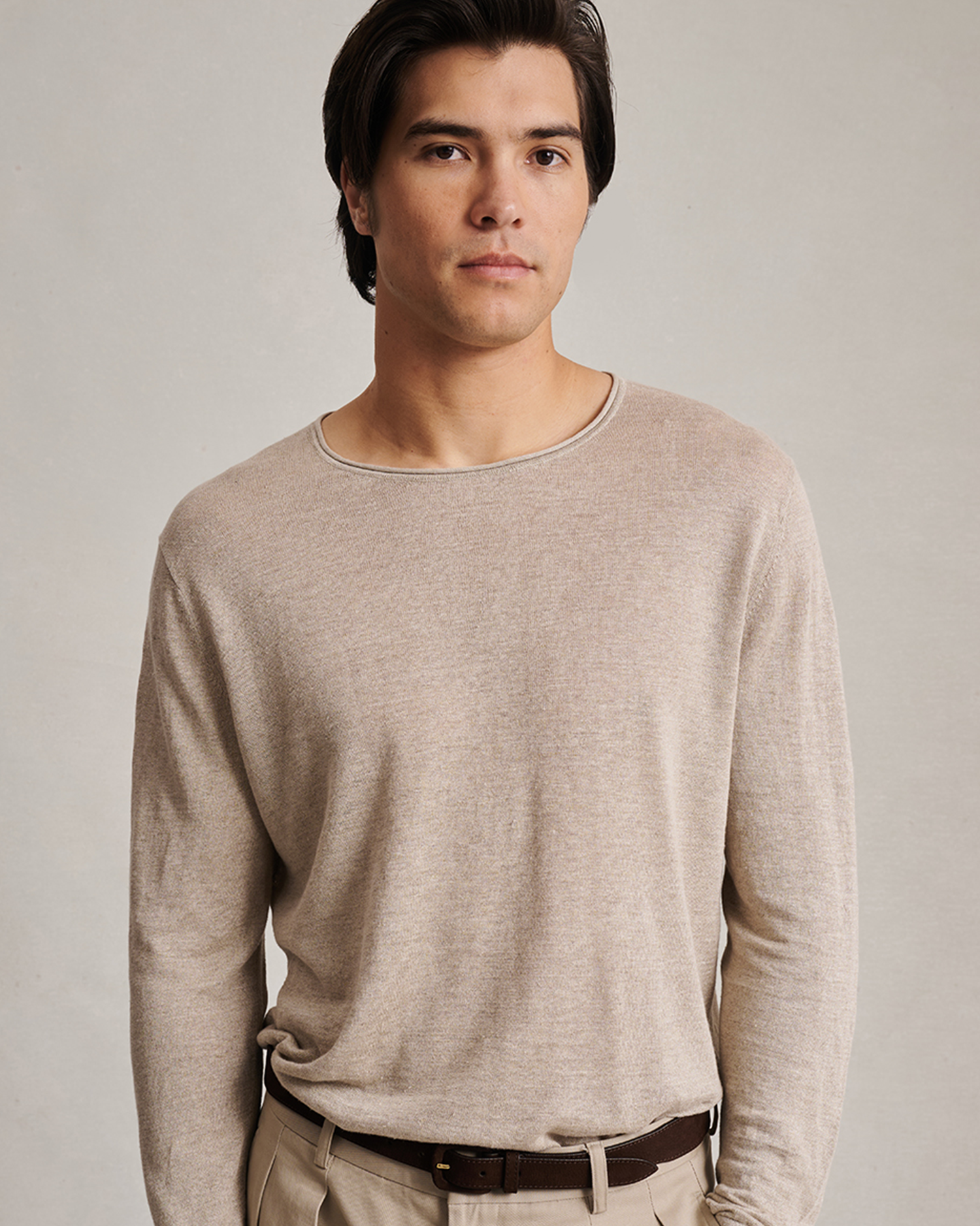 Linen Sweater - Taupe