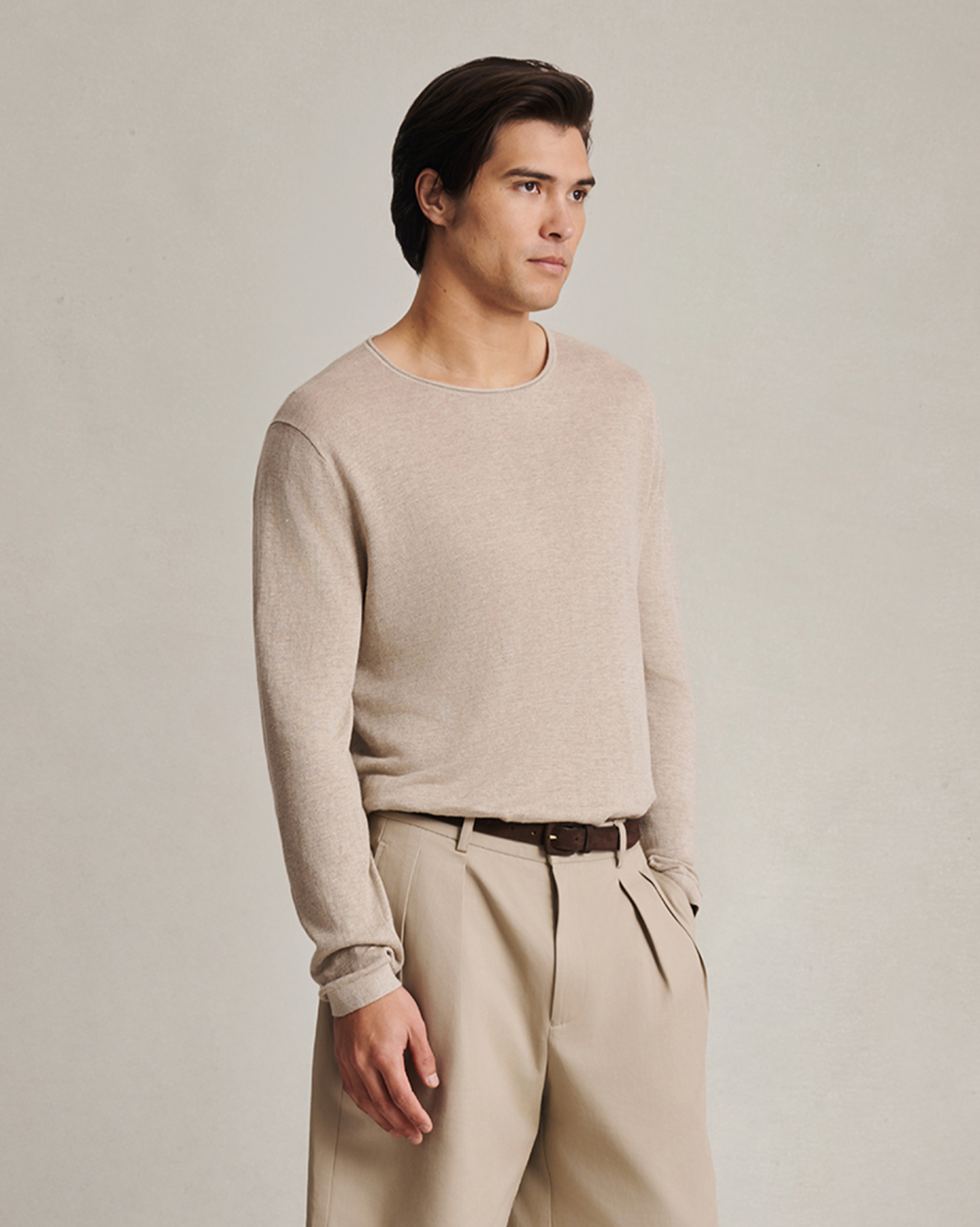 Linen Sweater - Taupe