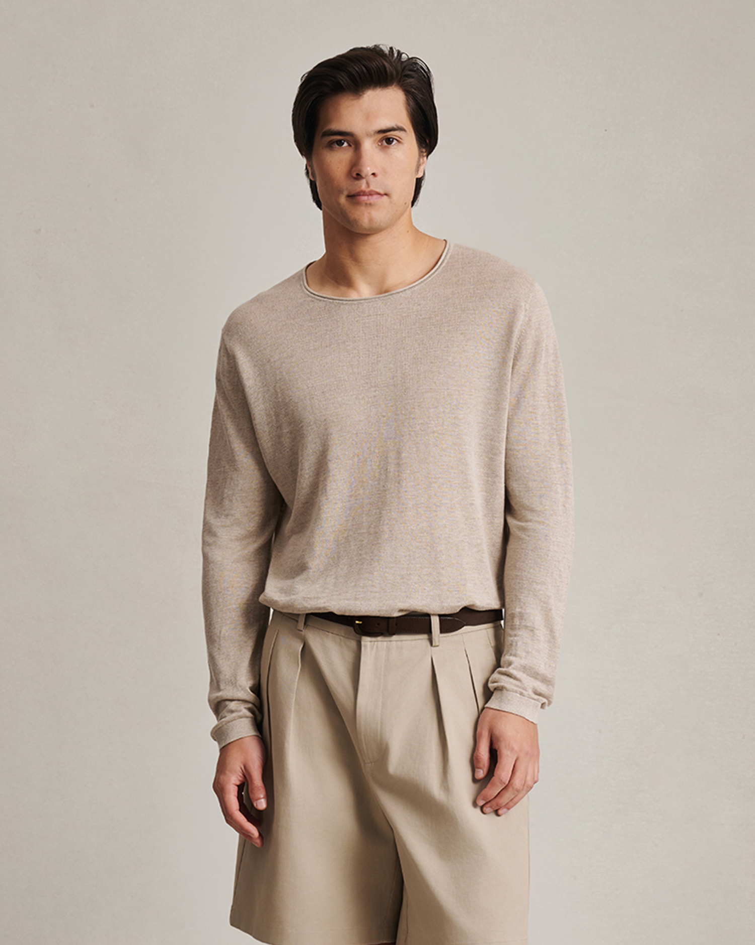 Linen Sweater - Taupe