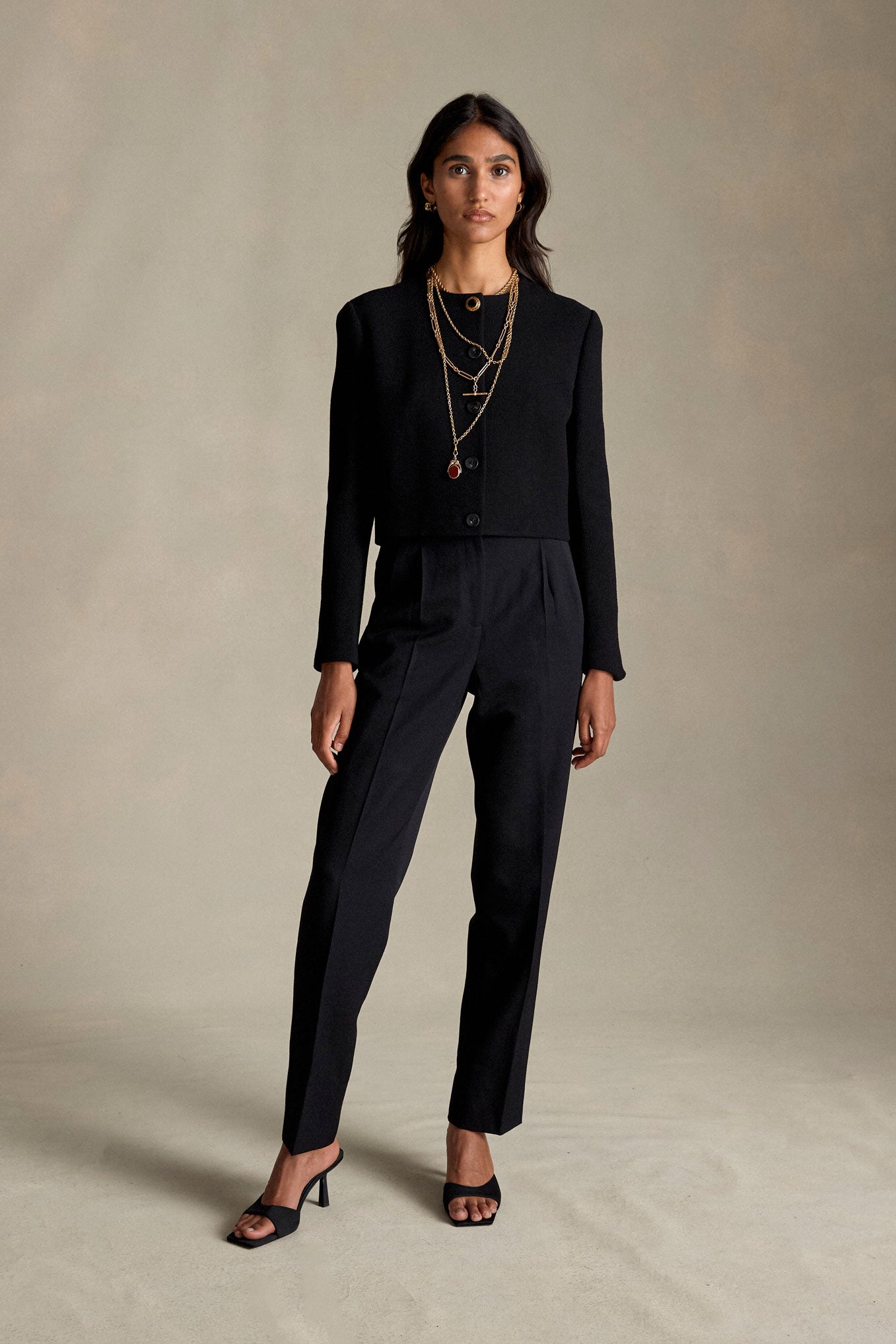 P Johnson Black Stone w/ Enamel Button Large