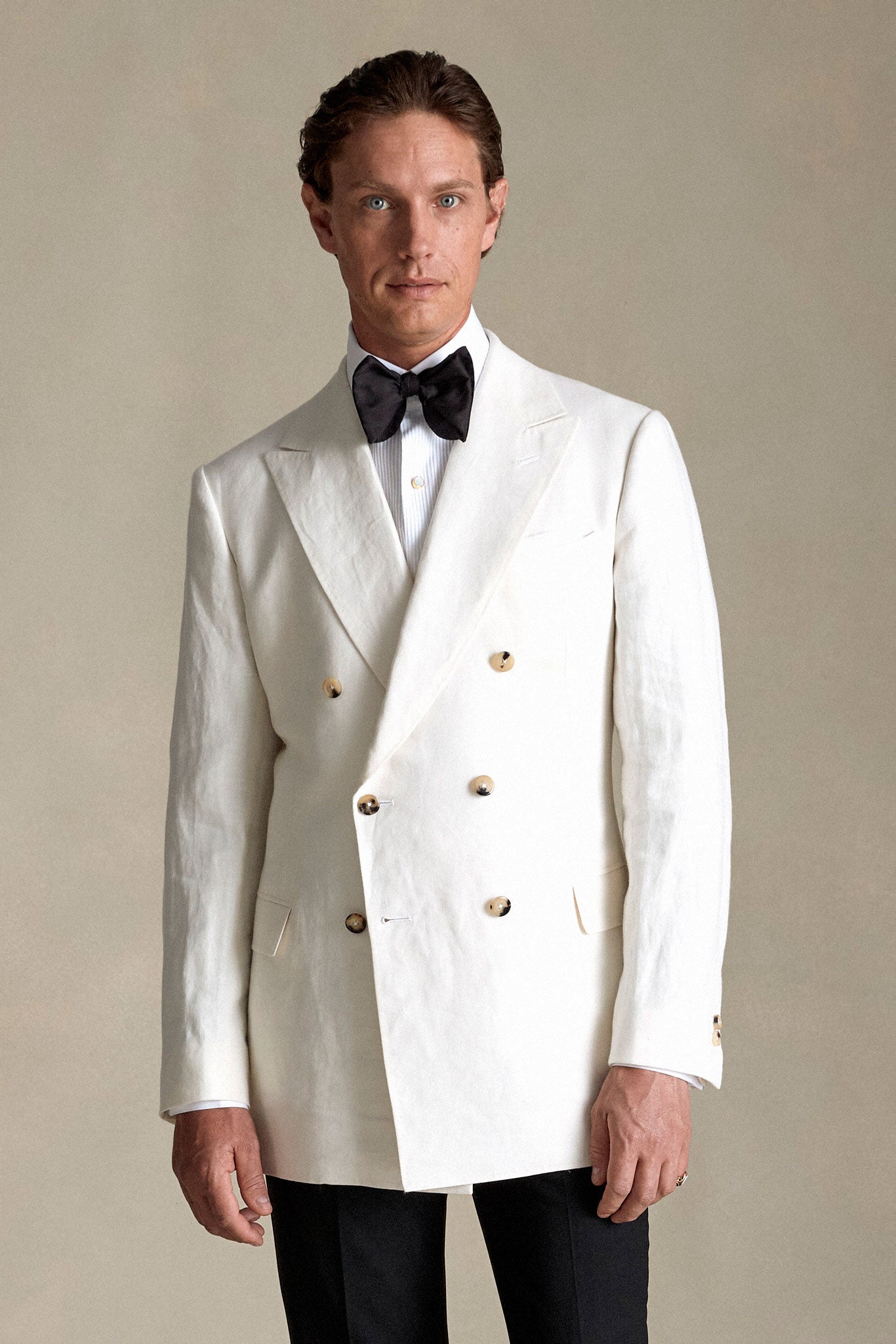 P Johnson White Mother of Pearl Shirt Studs