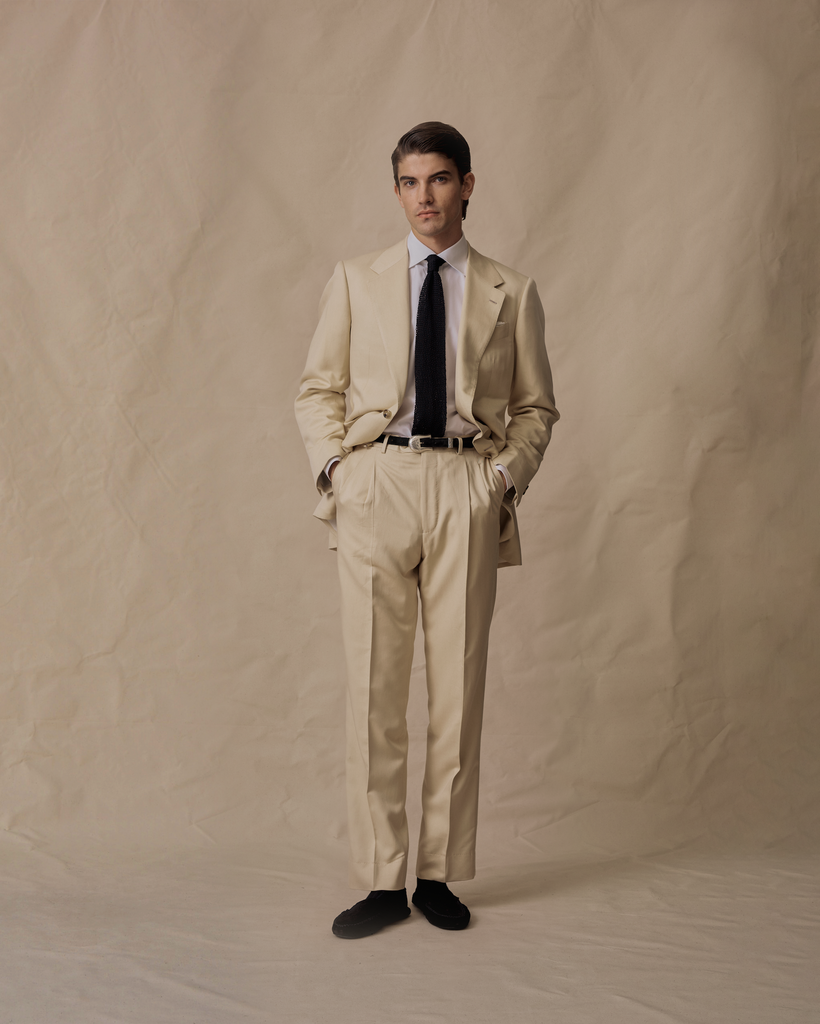 Sand Silk Twill Suit