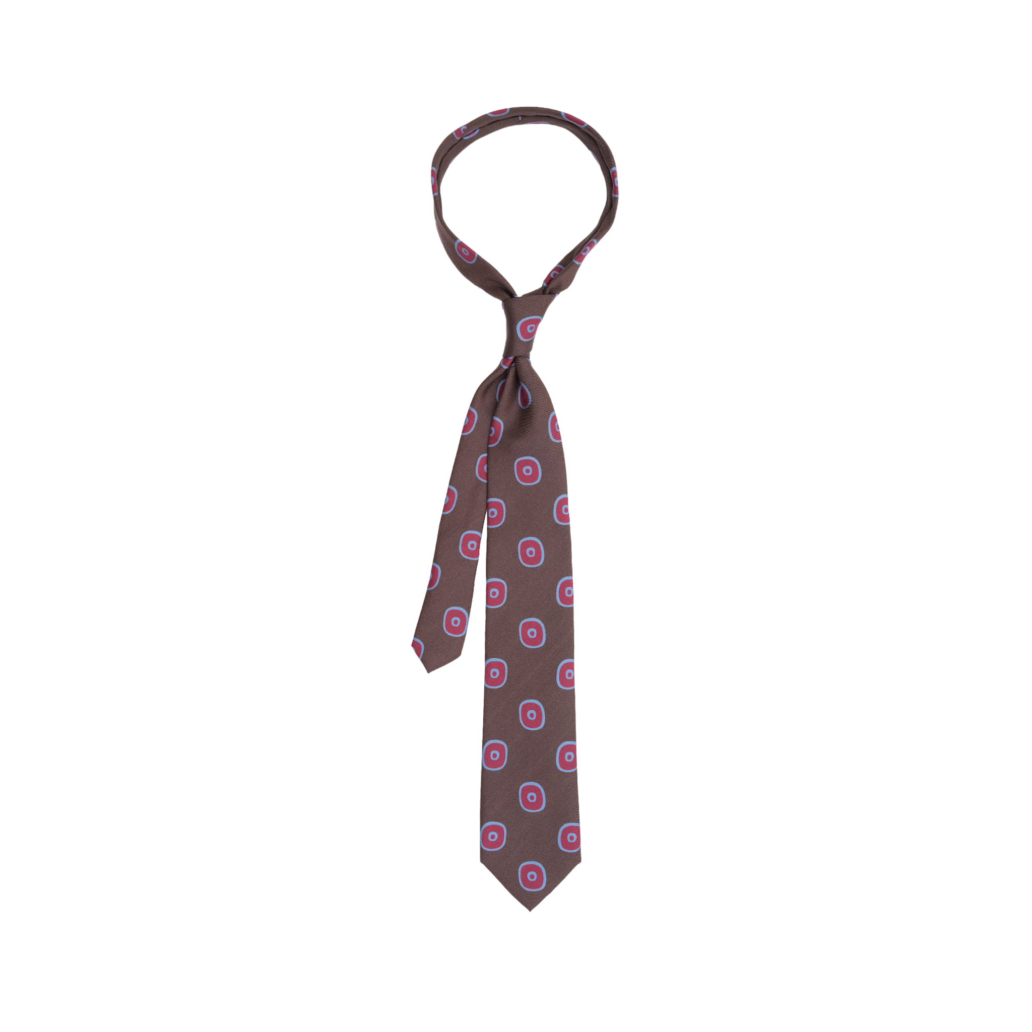 Chocolate Musso Print Tie