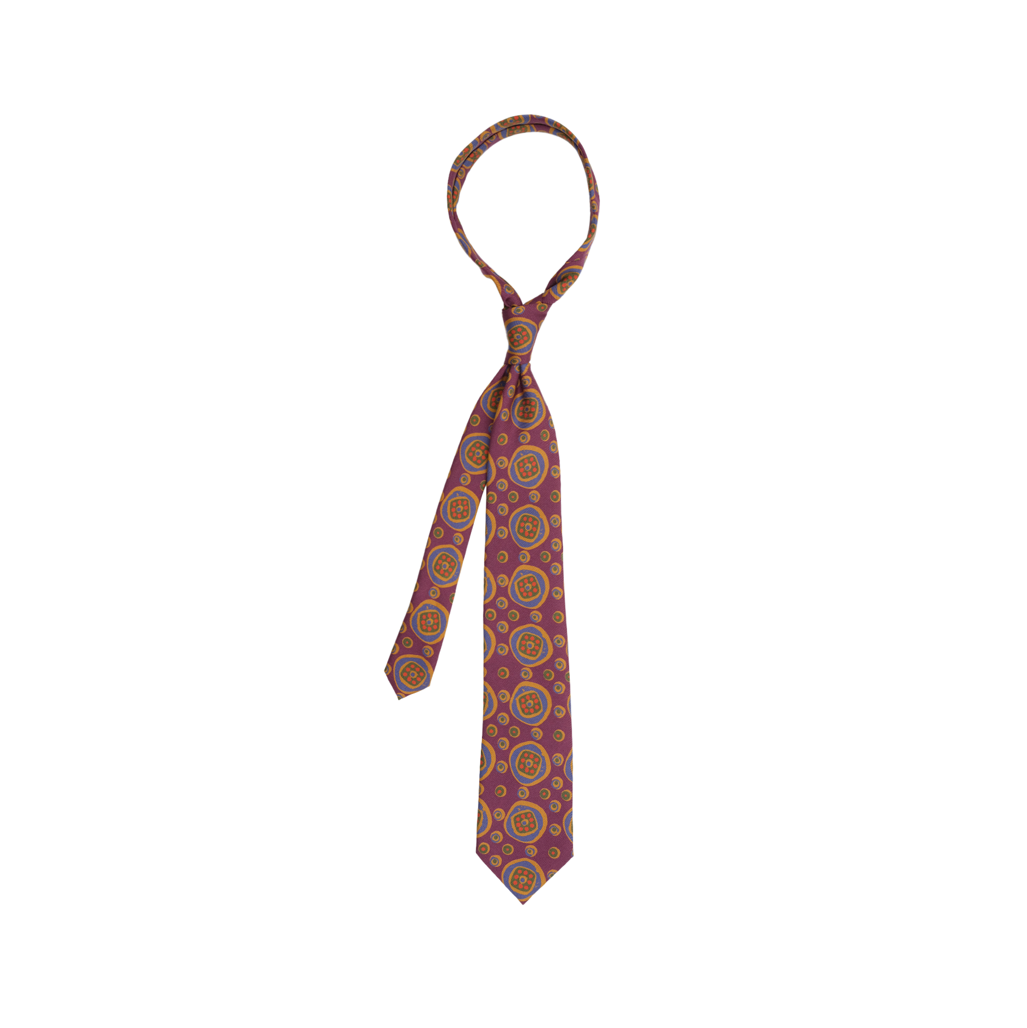 Burgundy Erno Print Tie