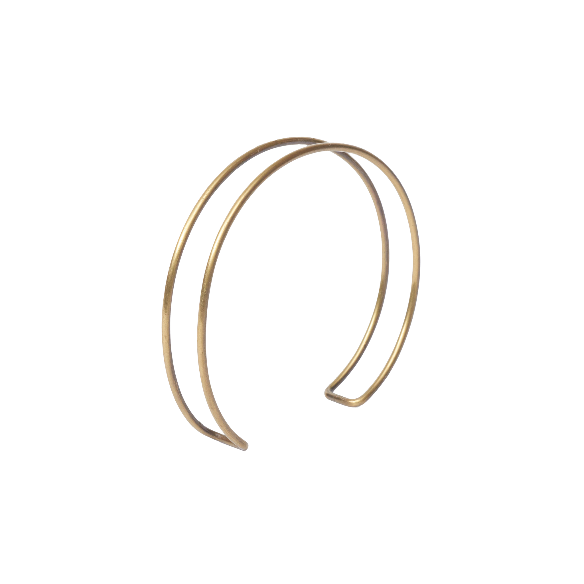 P Johnson Double Brass Bracelet
