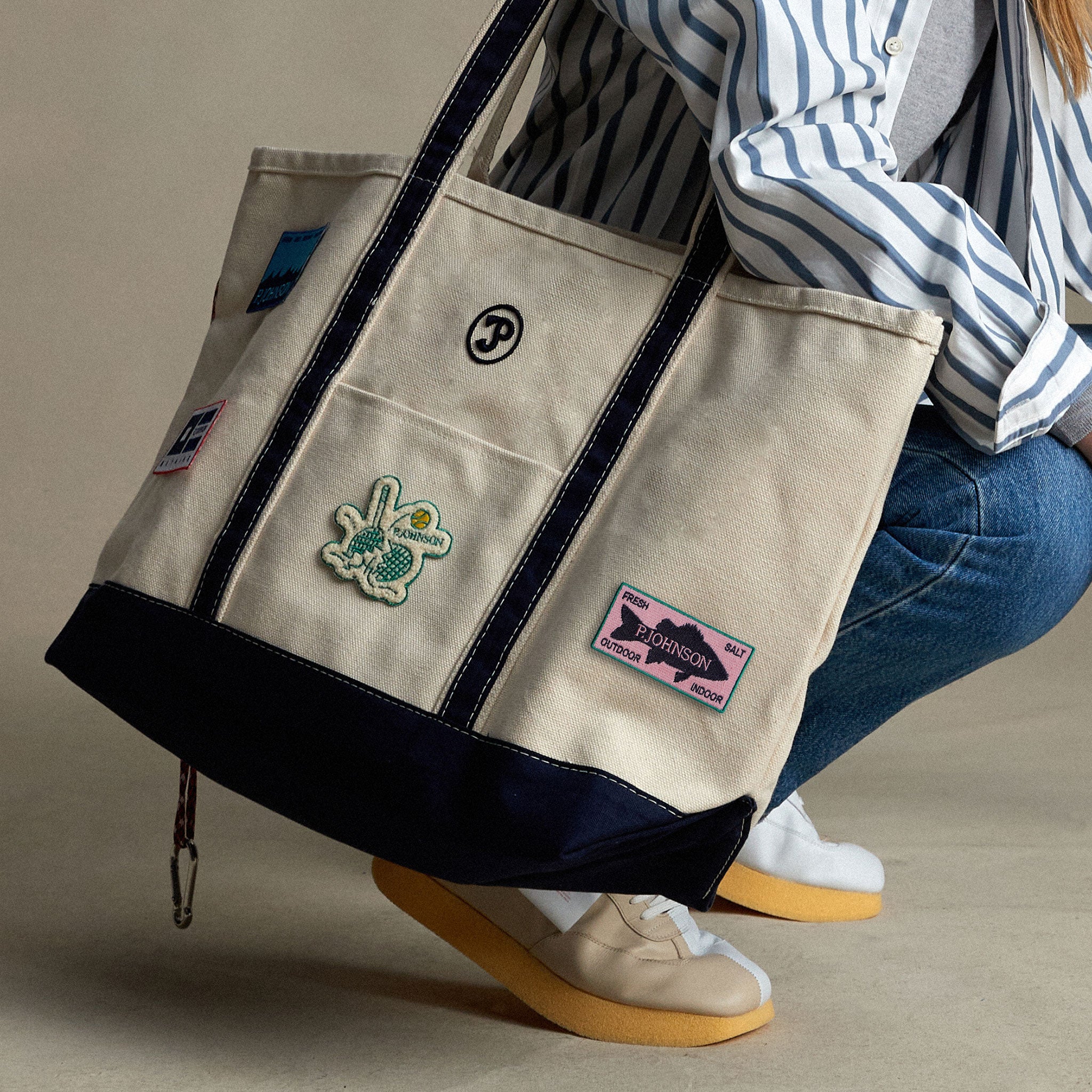 P Johnson Fish Embroidered Badge