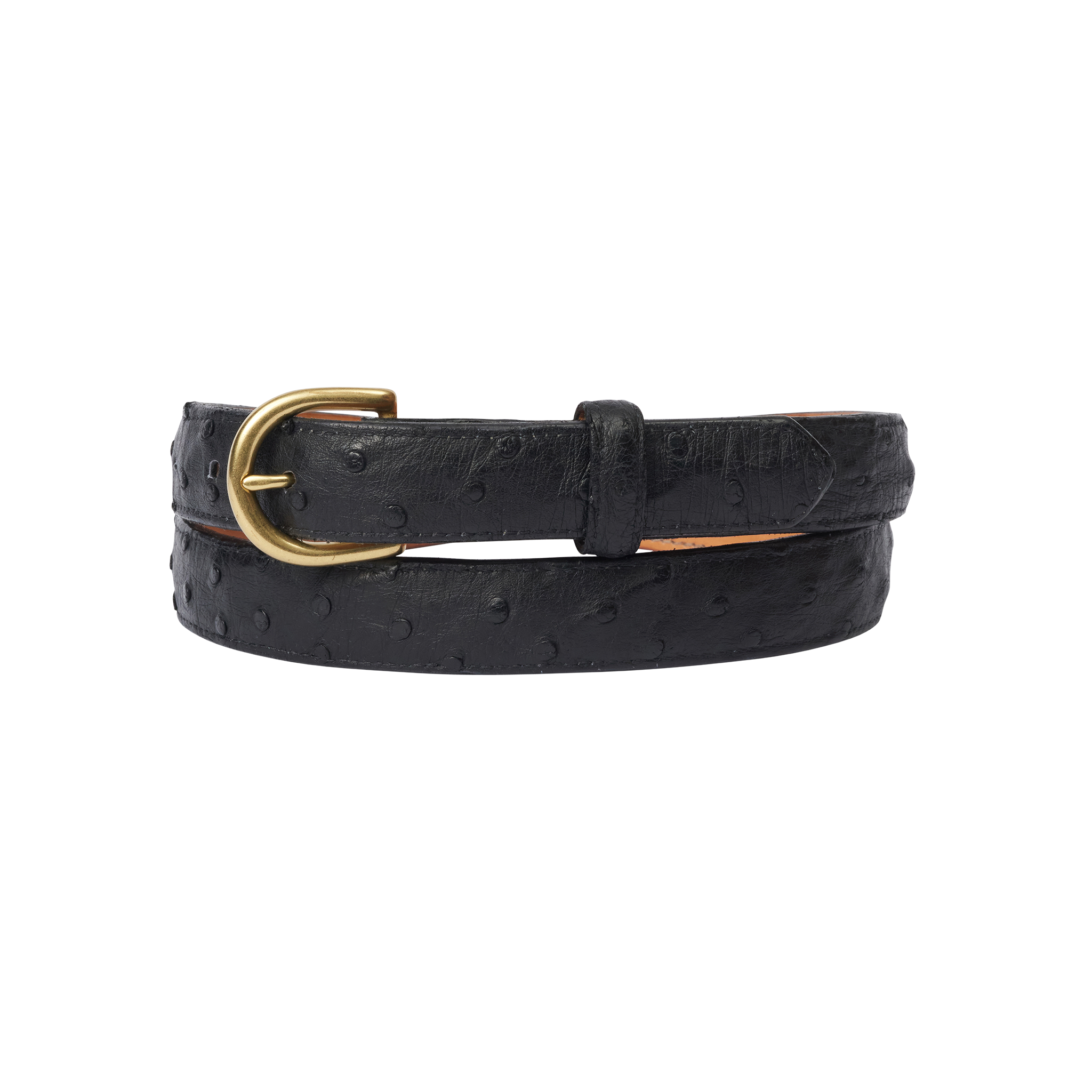 Ostrich Belt 20mm - Black