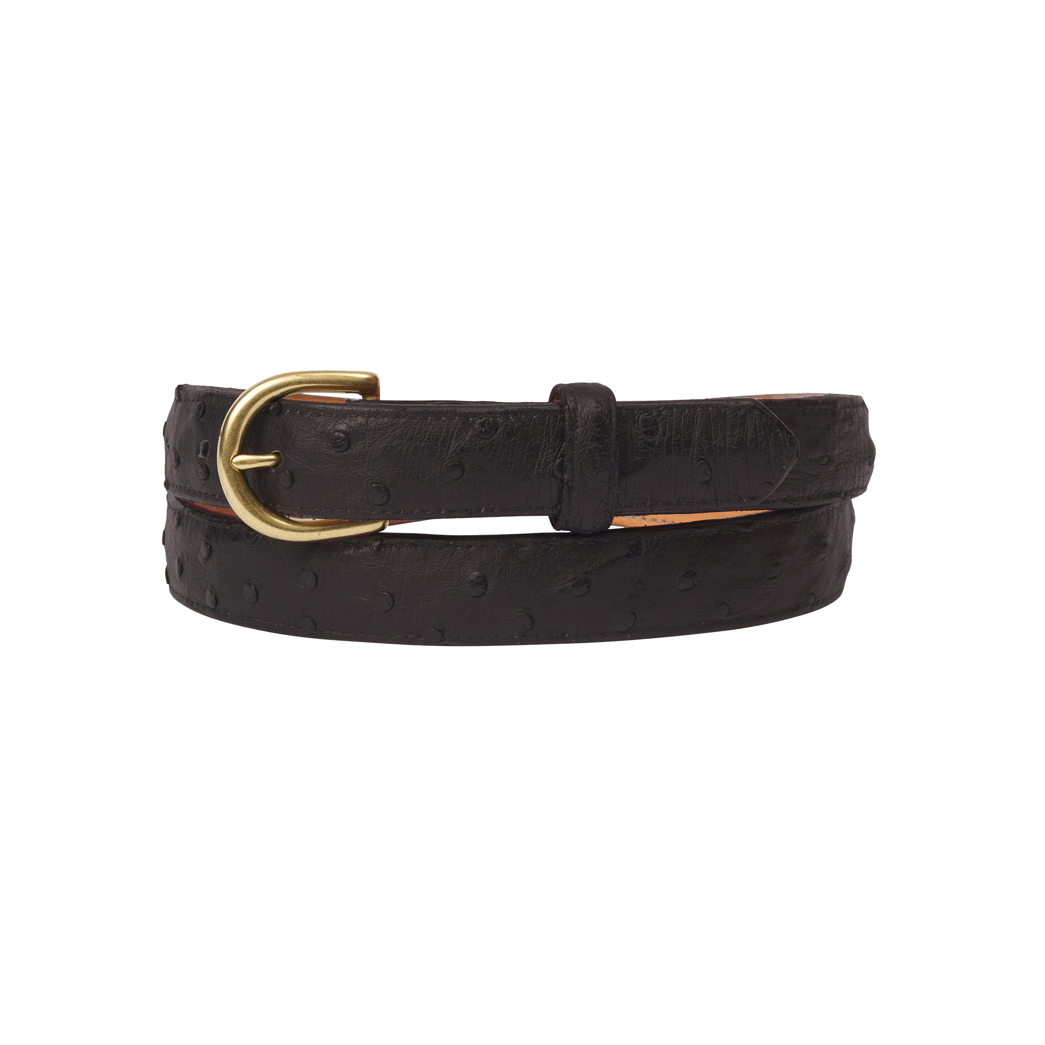 Ostrich Belt 25mm - Brown