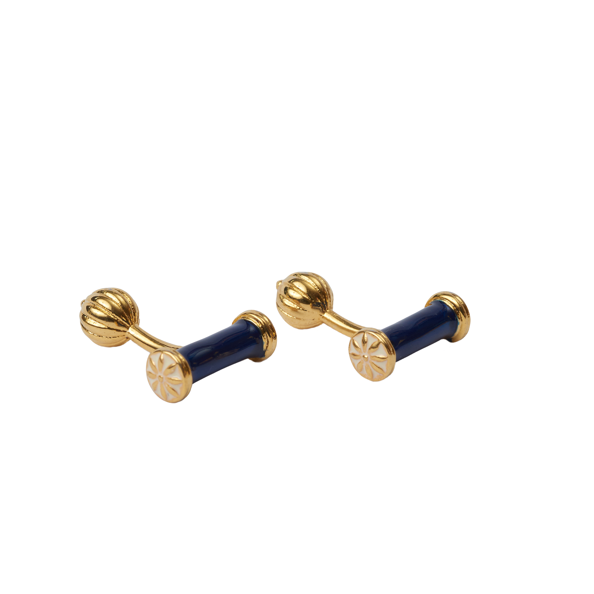 P Johnson Blue Hand Enamelled Cuff Links