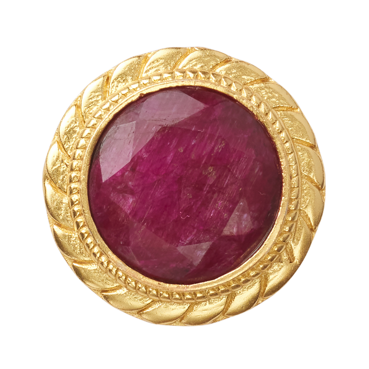 Red Stone Button Large | P Johnson