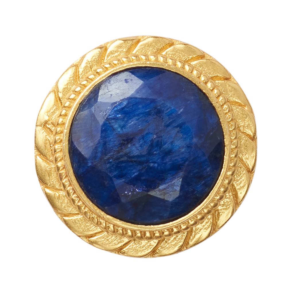 P Johnson Blue Stone Button Large