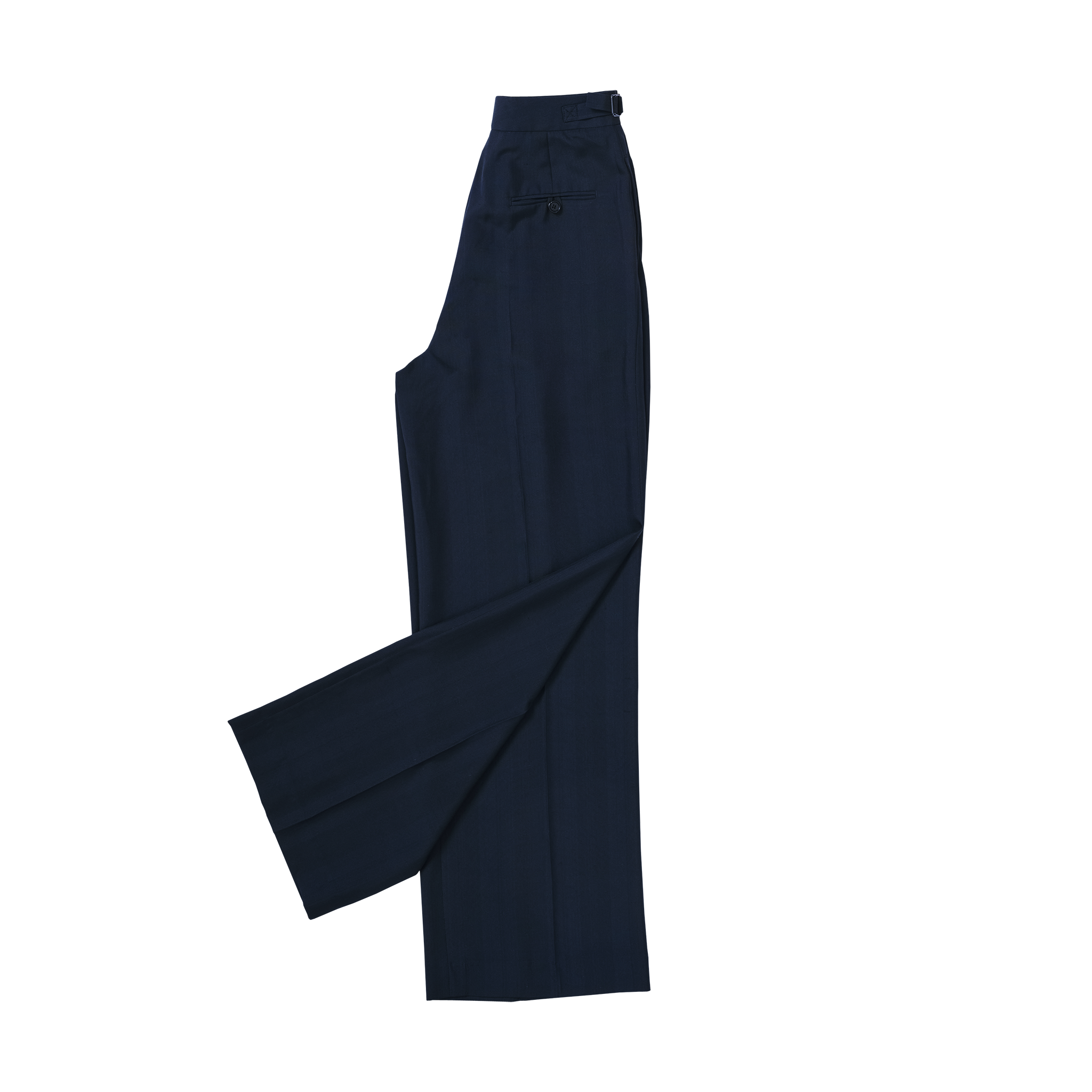 P Johnson Navy Silk Perriand Trousers