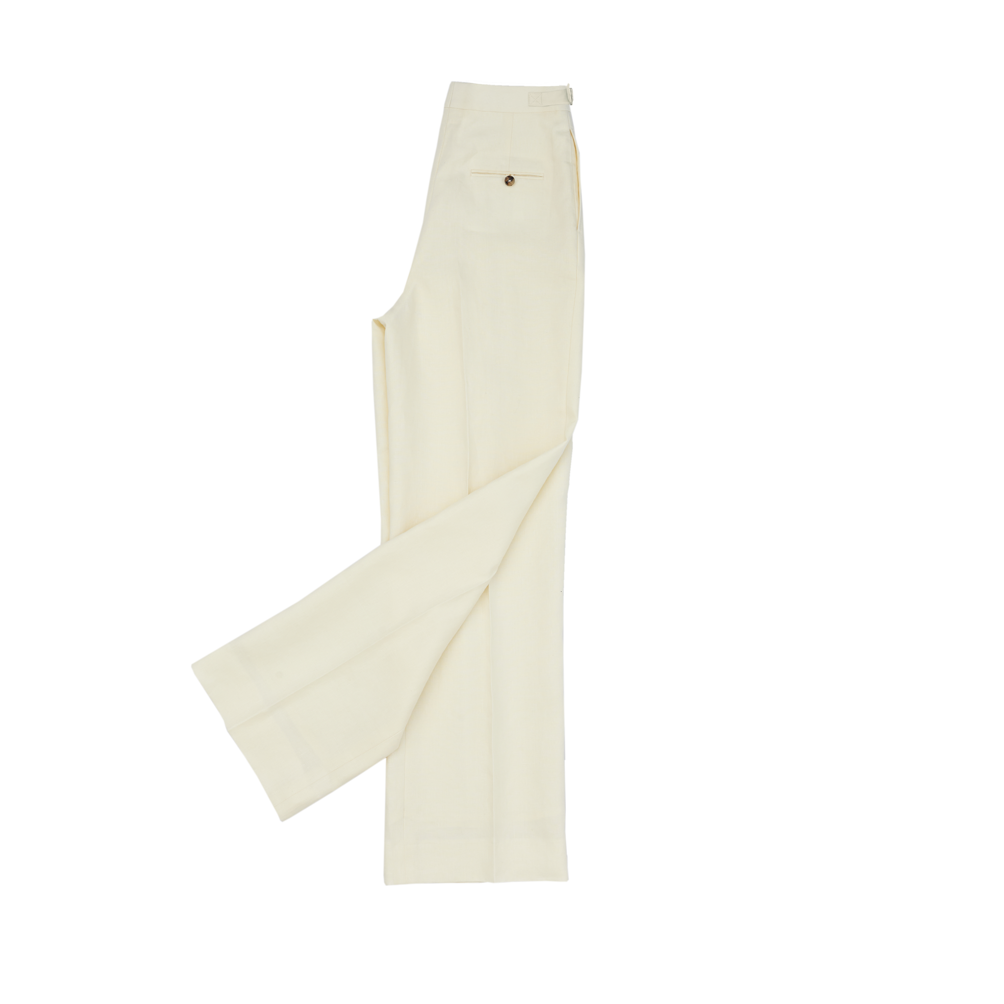 P Johnson Off White Linen Perriand Trousers